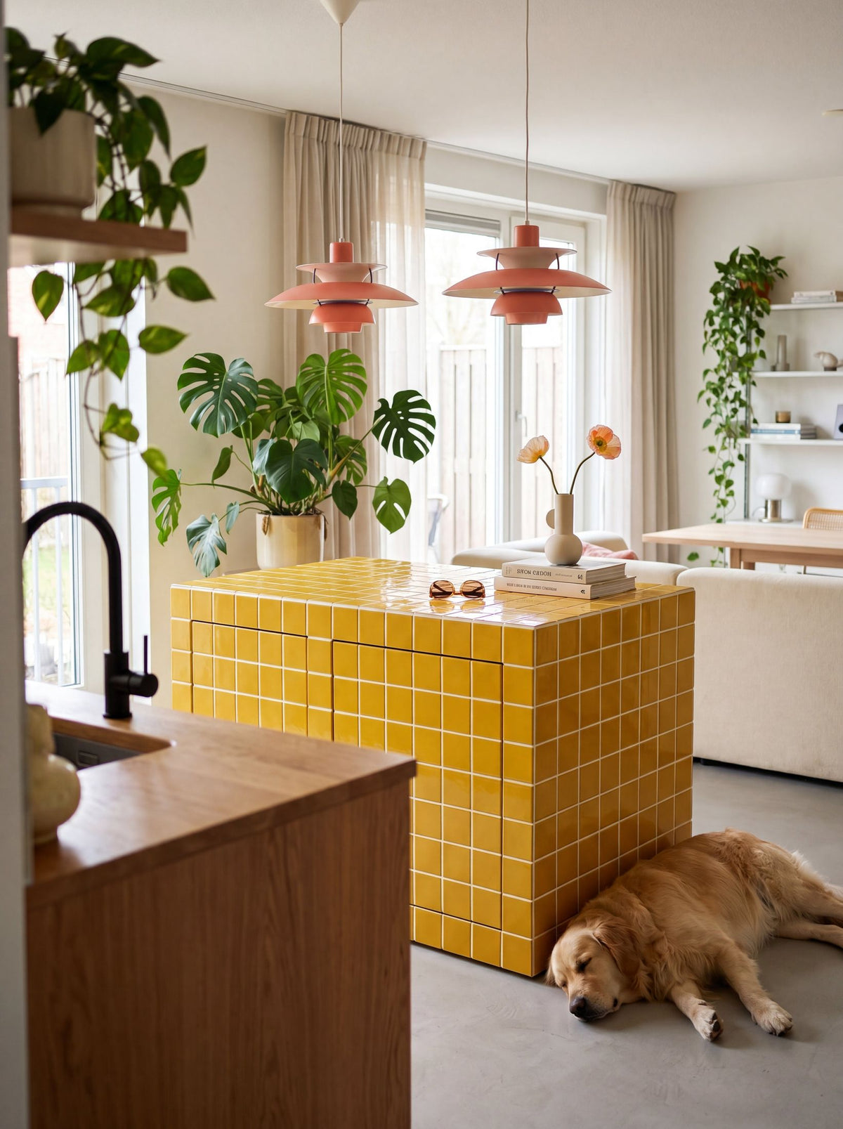Retro Kitchen Island | Grid Design
