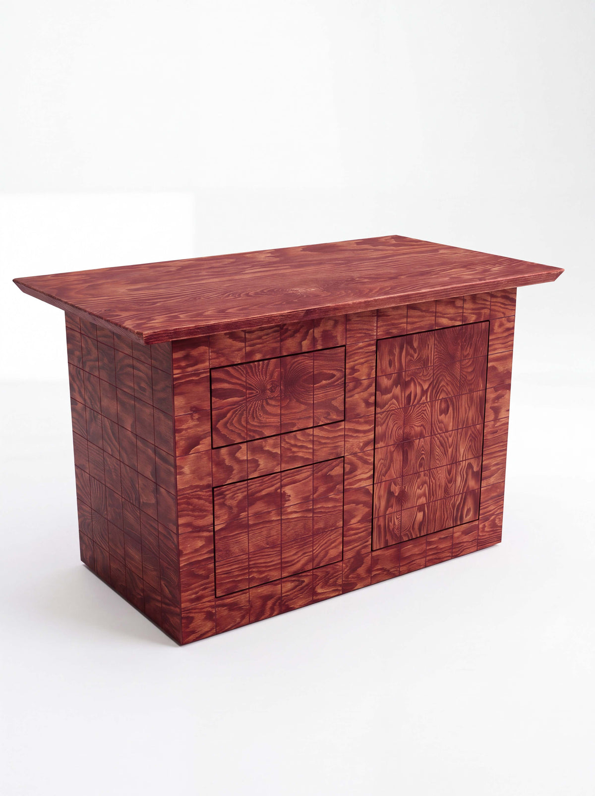 Tetra Modern Kitchen Island Table with Drawers | Grid Design
