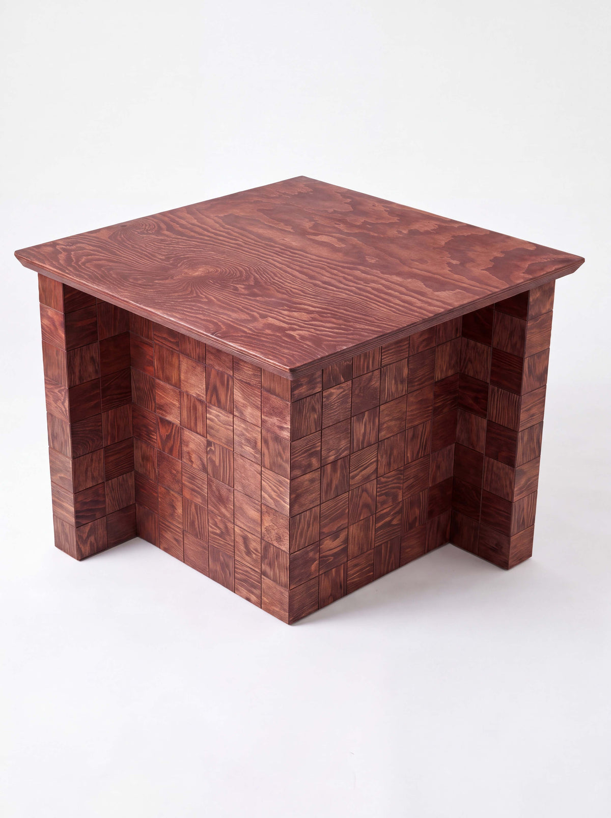 Tetra Modern Kitchen Island Table with Shelves | Grid Design