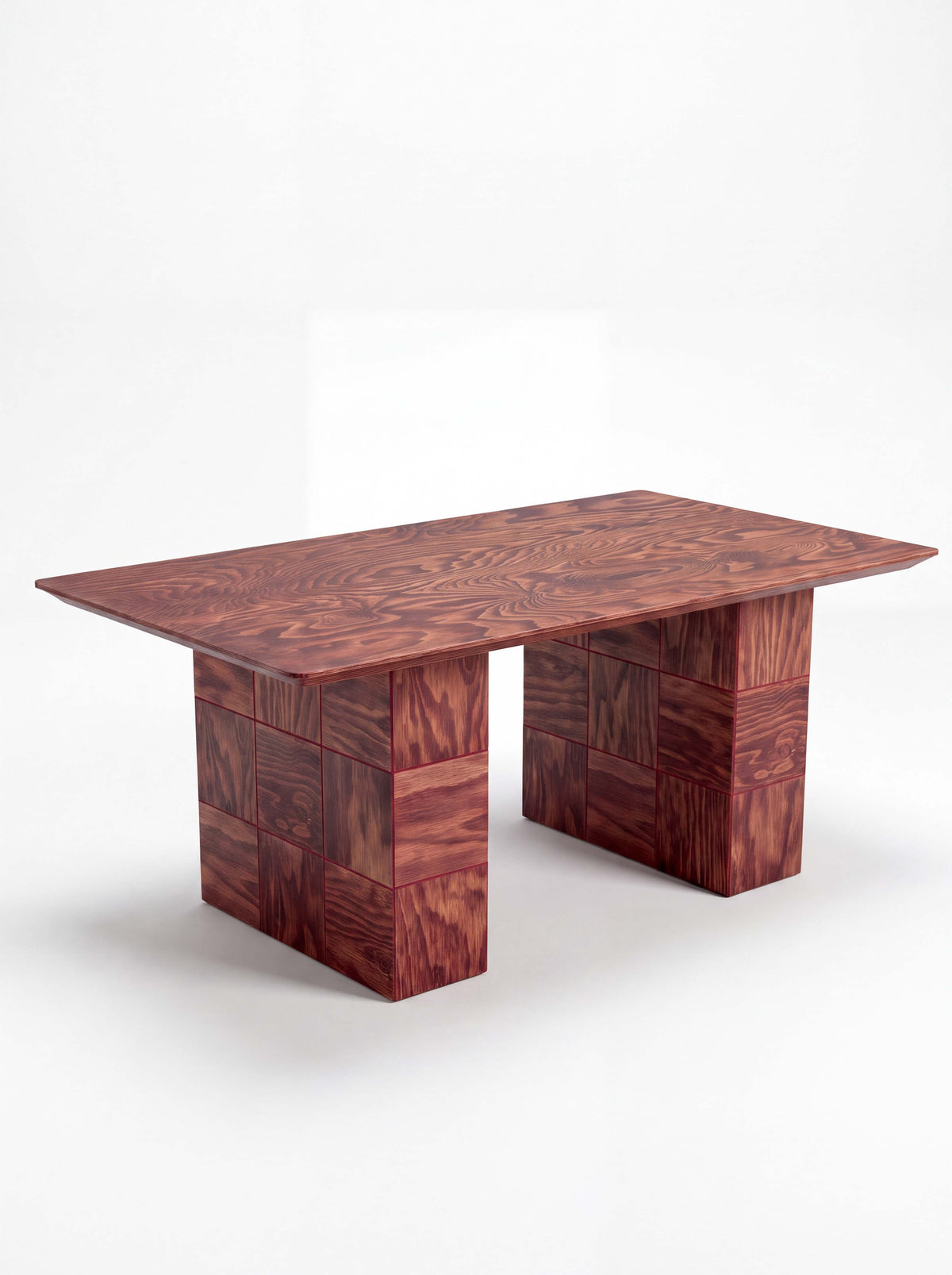 Tetra Wooden Coffee Table for Living Room | Grid Design