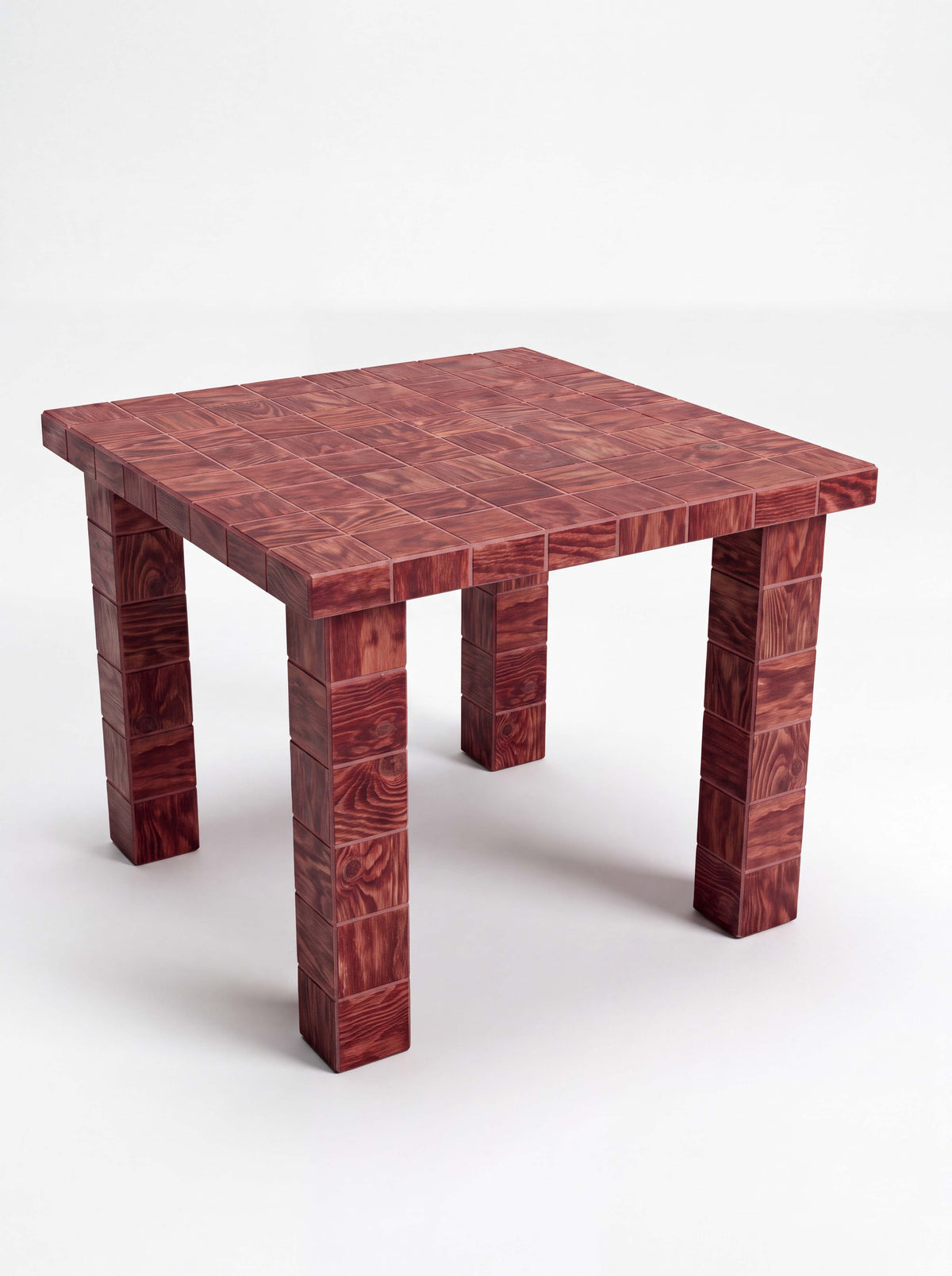 Tetra Checkered Wood Dining Table | Grid Design