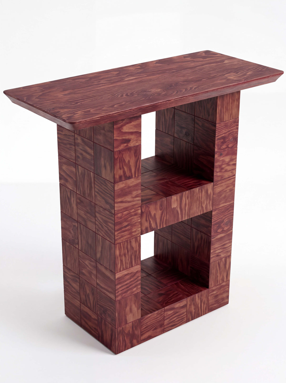 Tetra Modern Wood Console | Grid Design