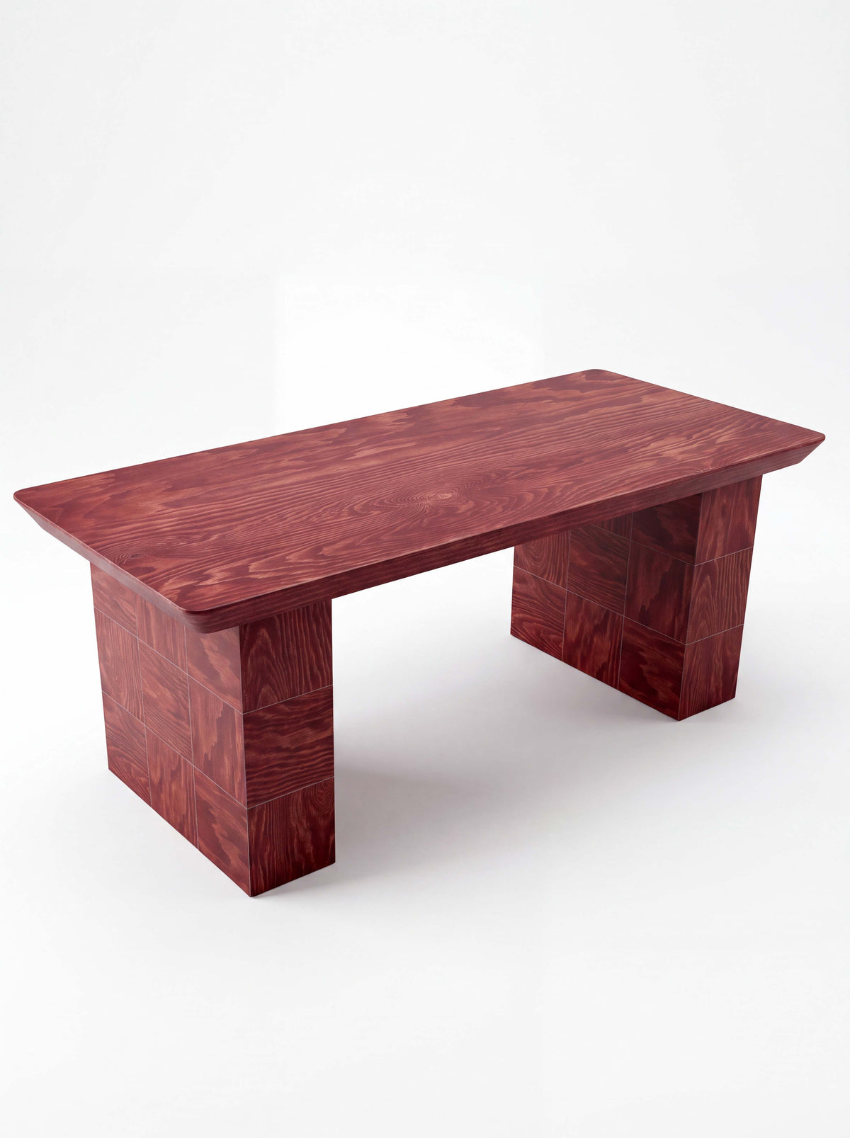 Tetra Wood Entryway Bench | Grid Design
