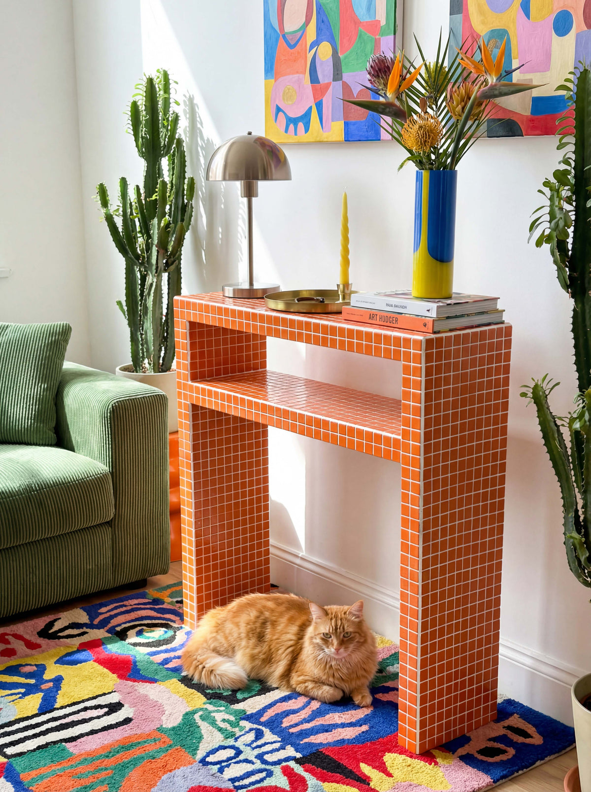 Console Table with Shelf
