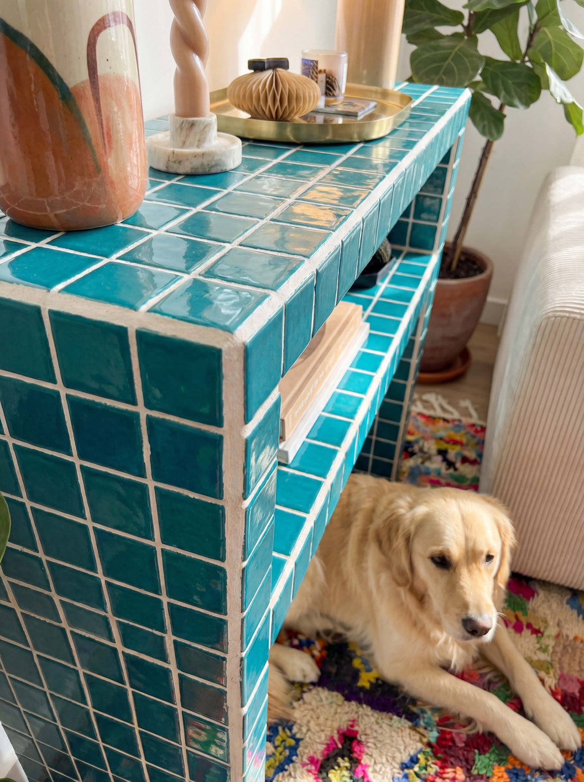 Console Table with Shelf