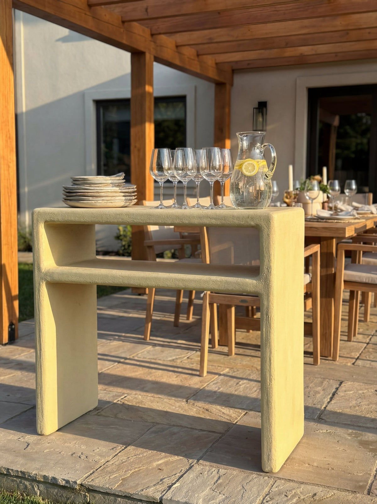 Luno Large Dresser in Yellow | Grid Design