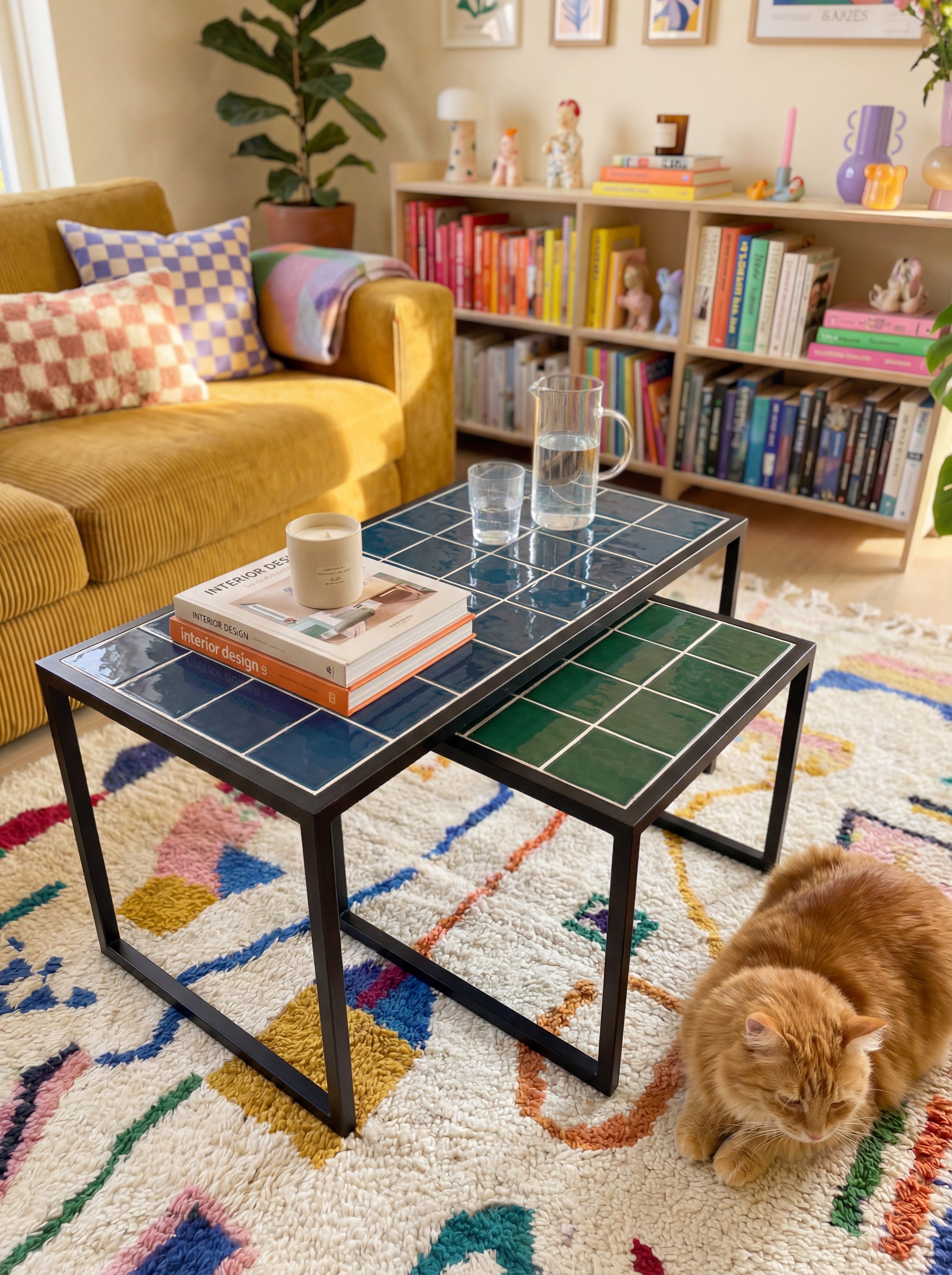 Retro-Mid Twin 2-Seat Coffee Table