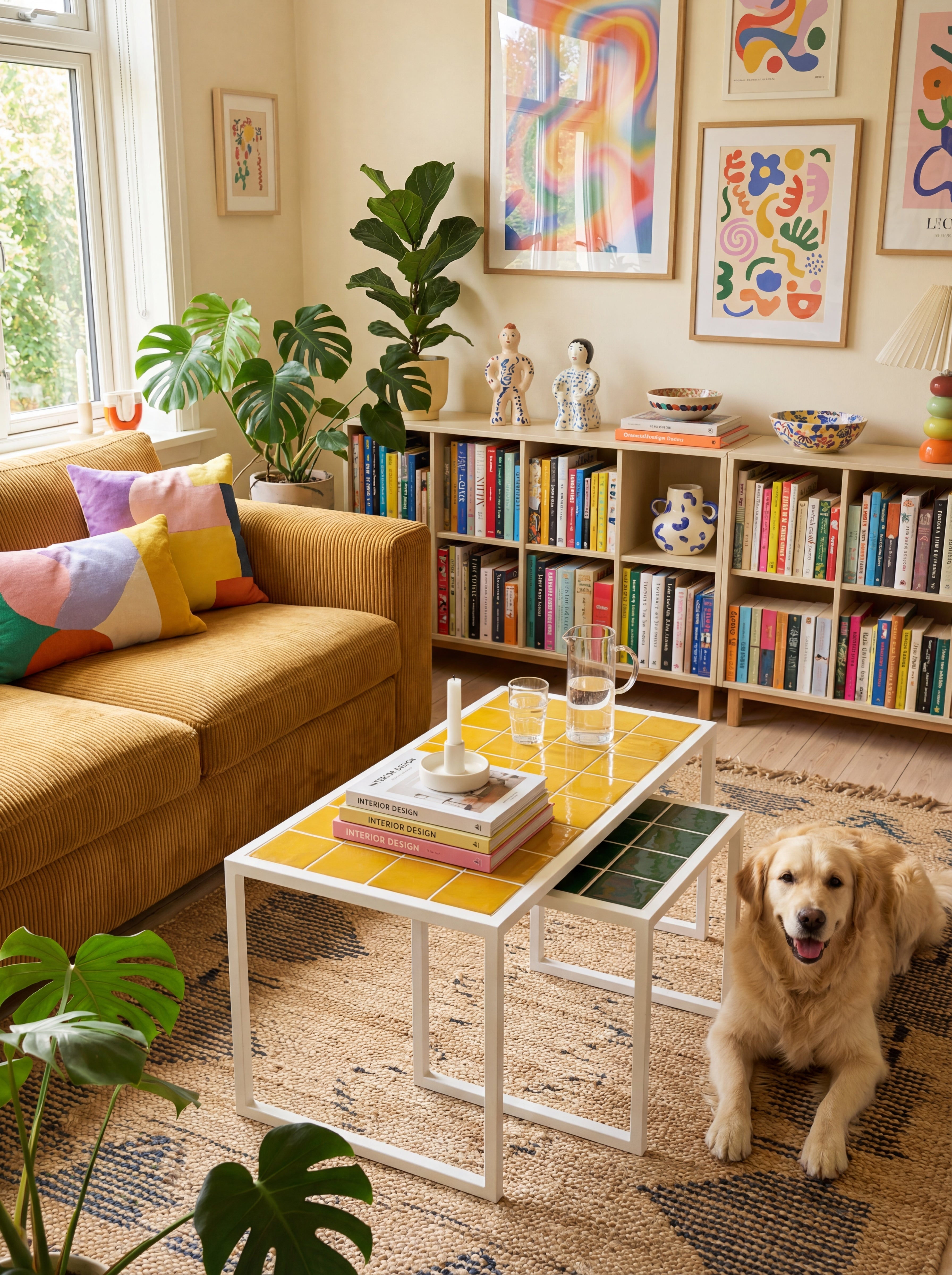 Retro-Mid Twin 2-Seat Coffee Table