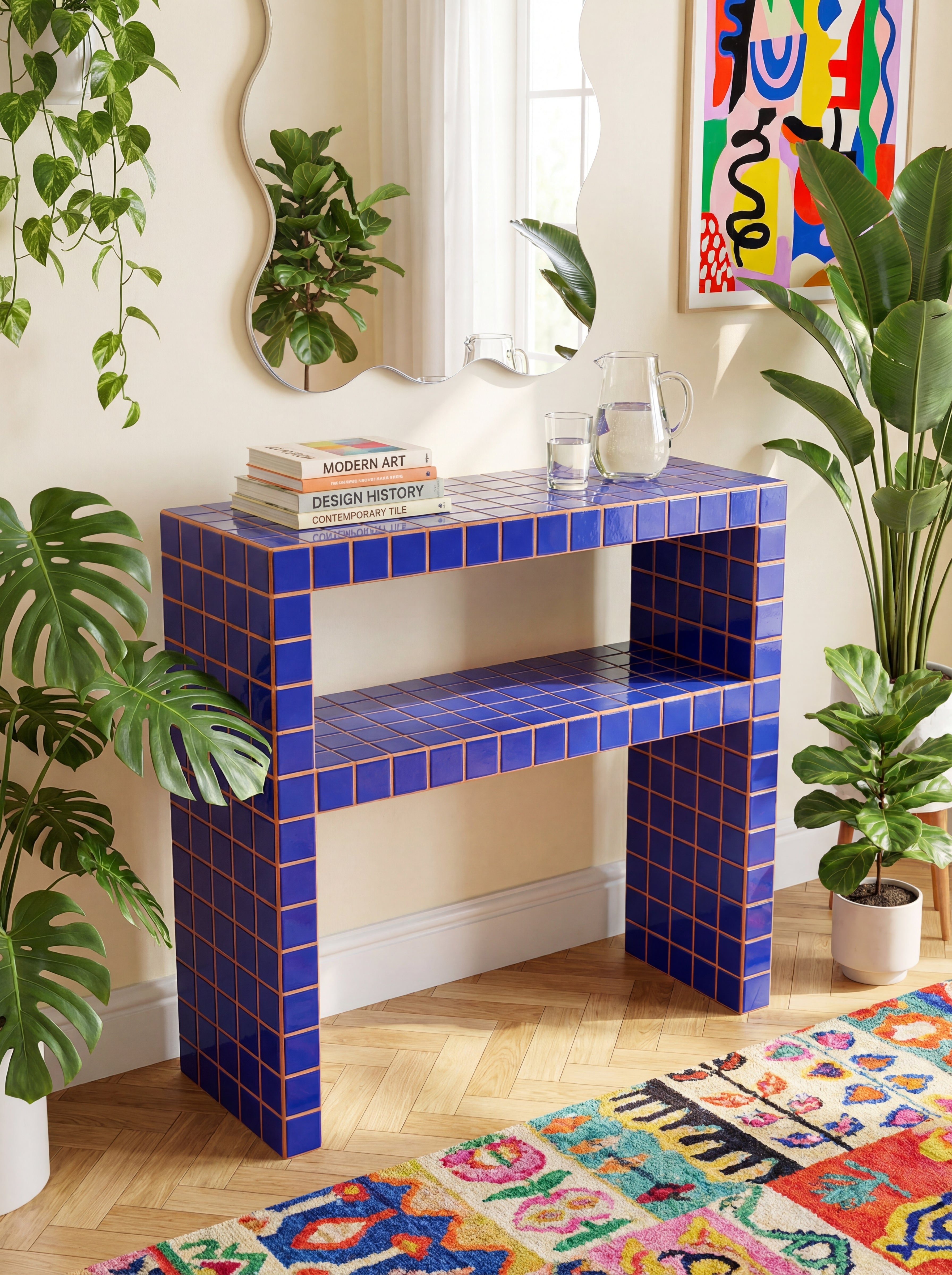 Console Dresser with Shelves