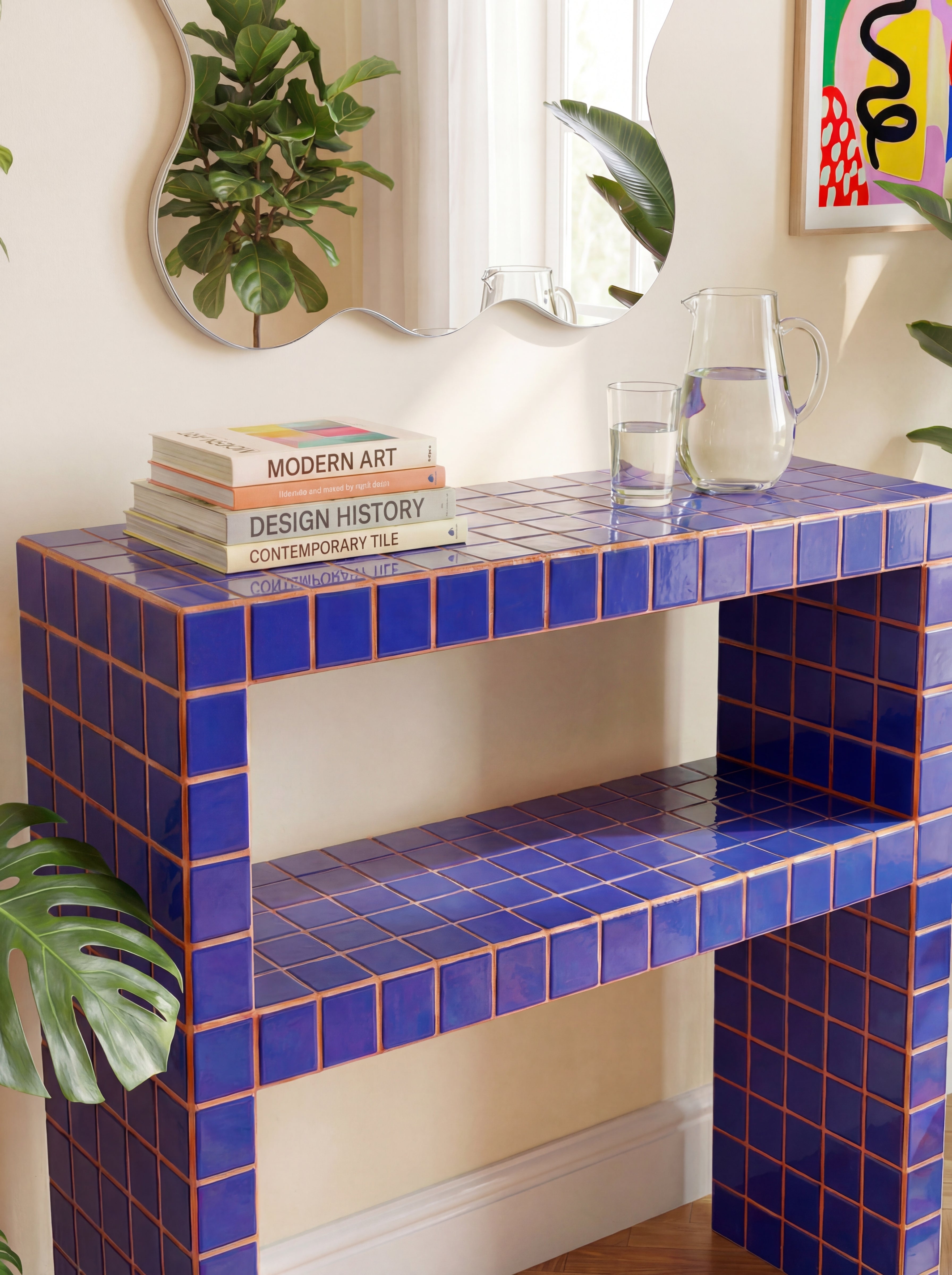 Console Dresser with Shelves