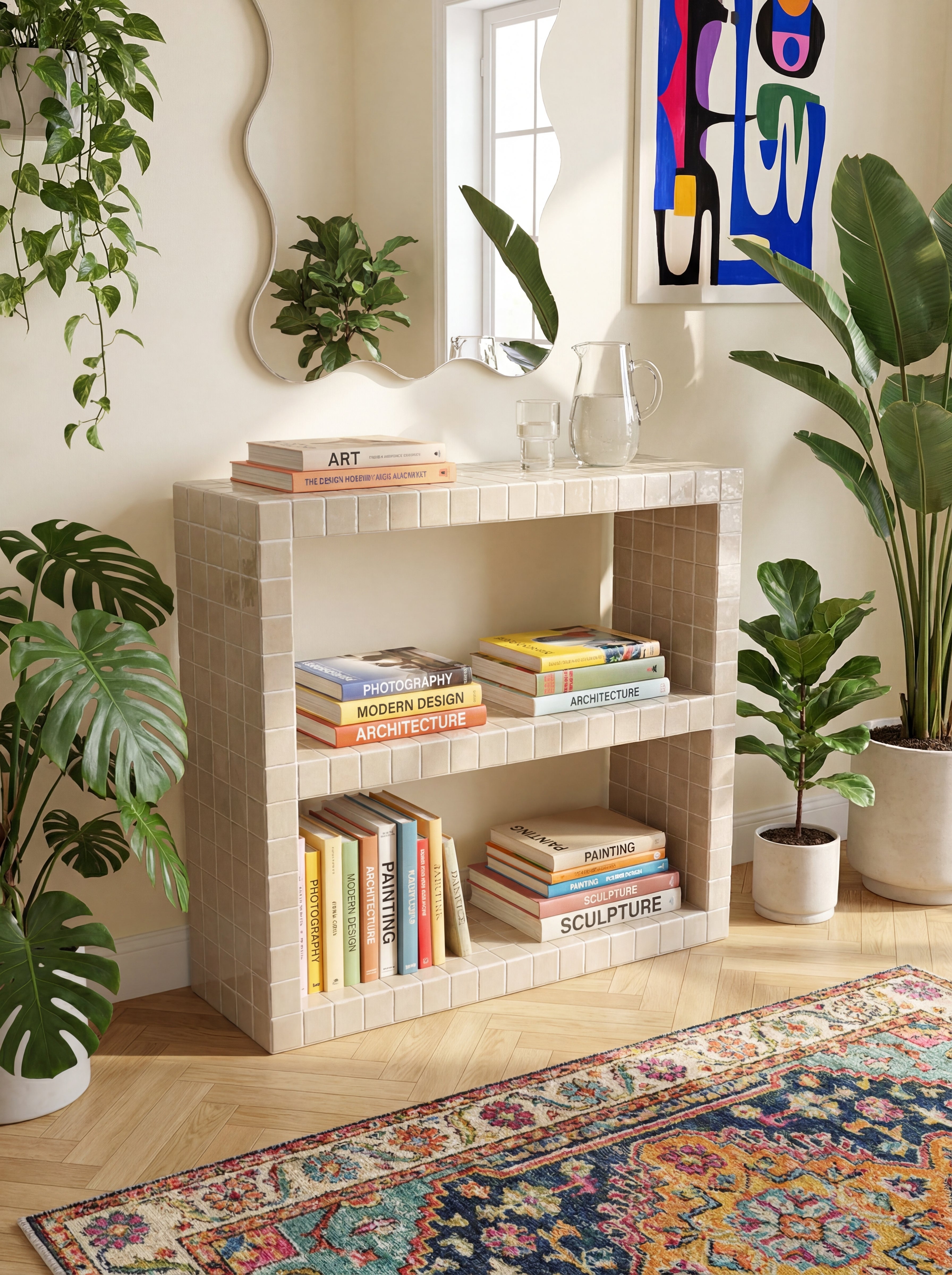 Console 2-Compartment Bookcase