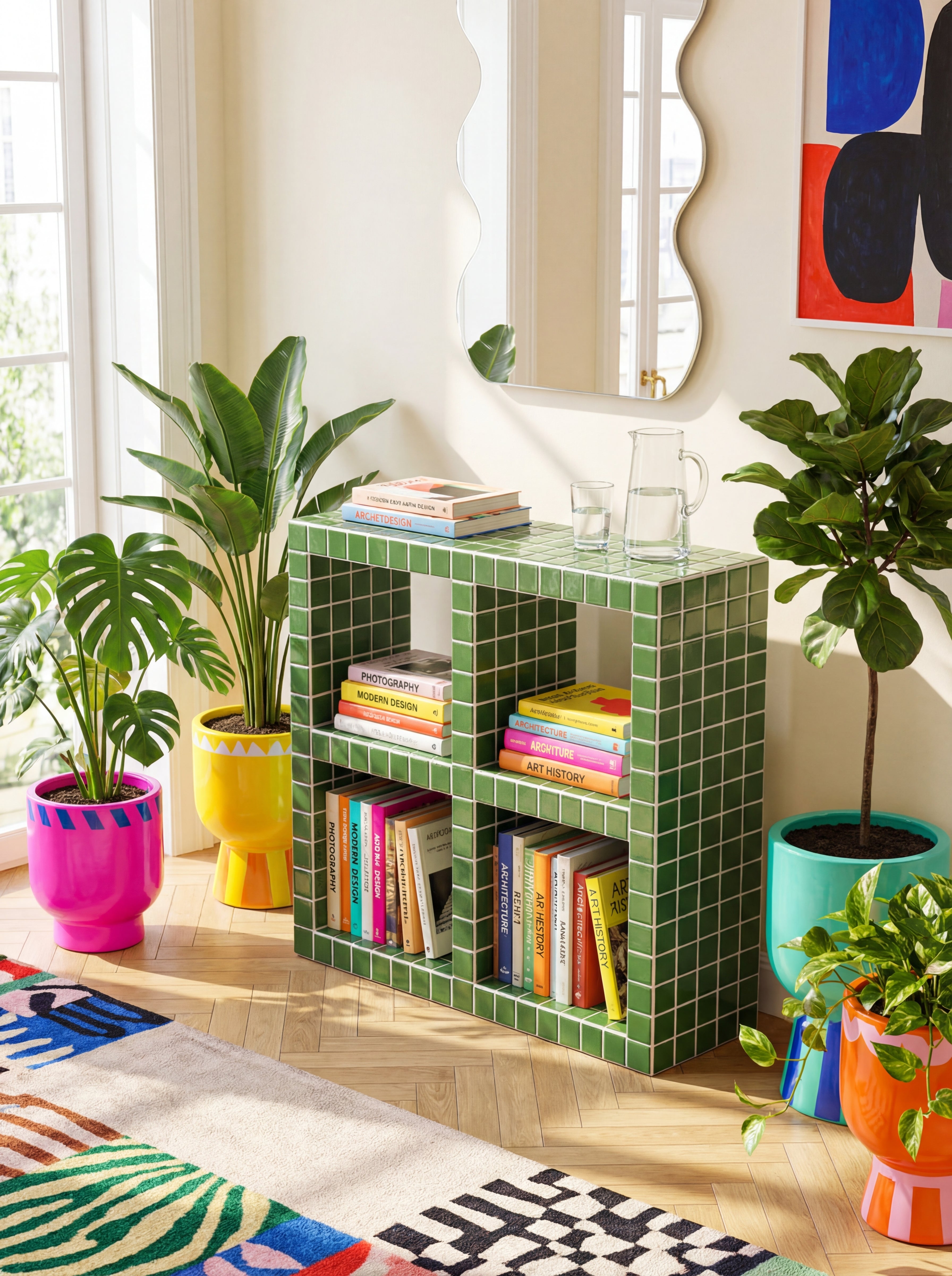 Console 4-Compartment Bookcase