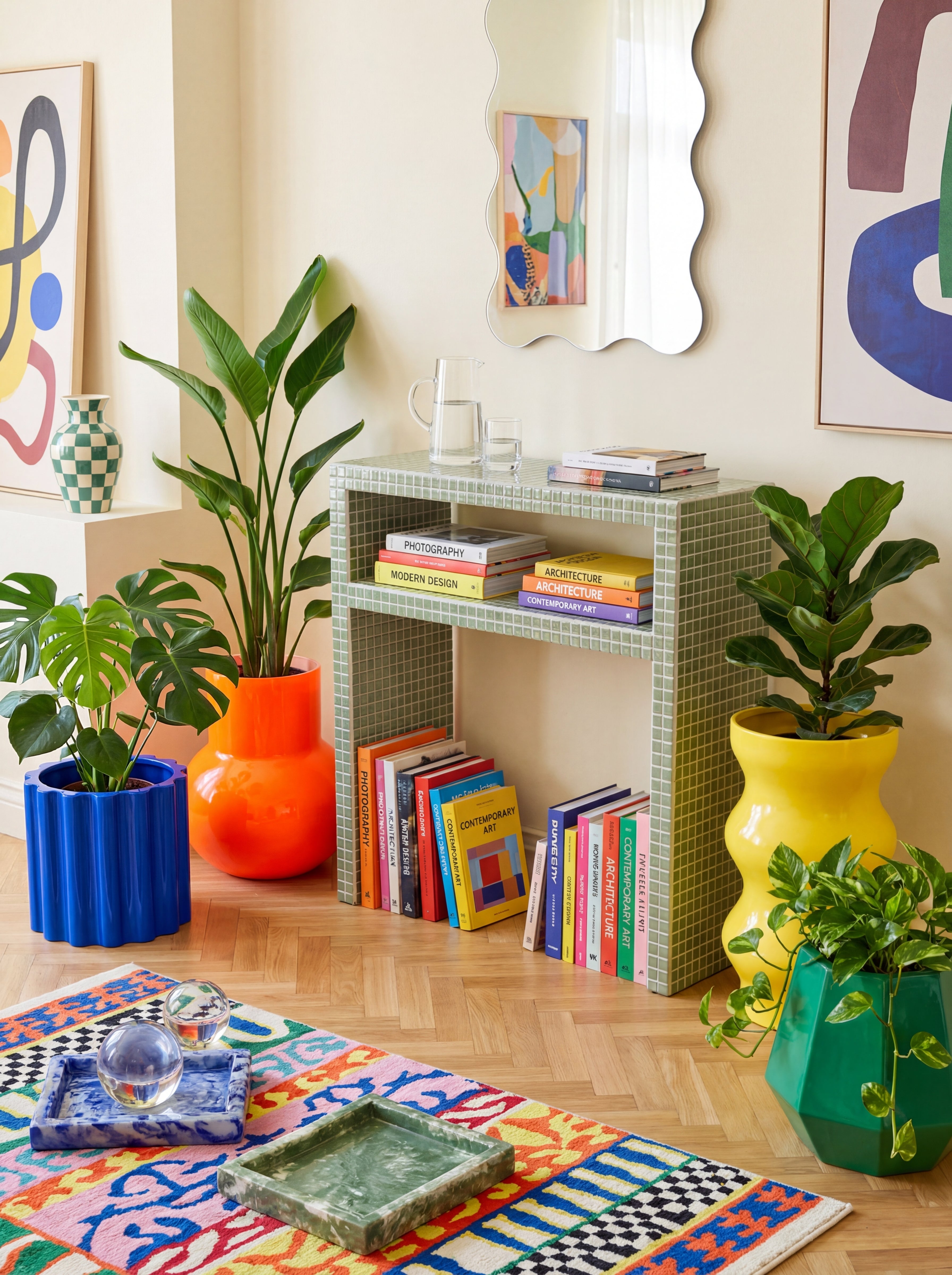 Console Dresser with Shelves