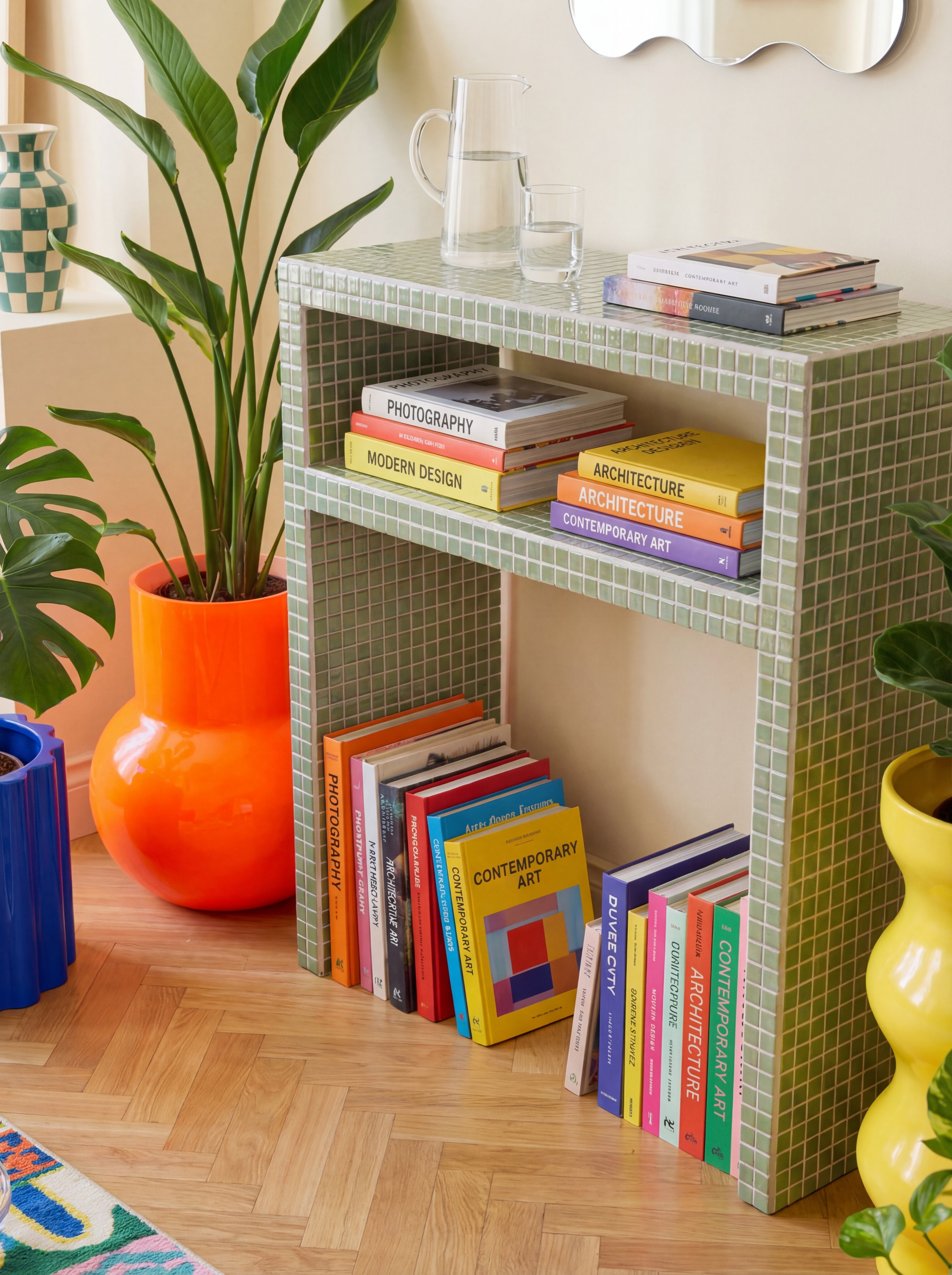Console Dresser with Shelves