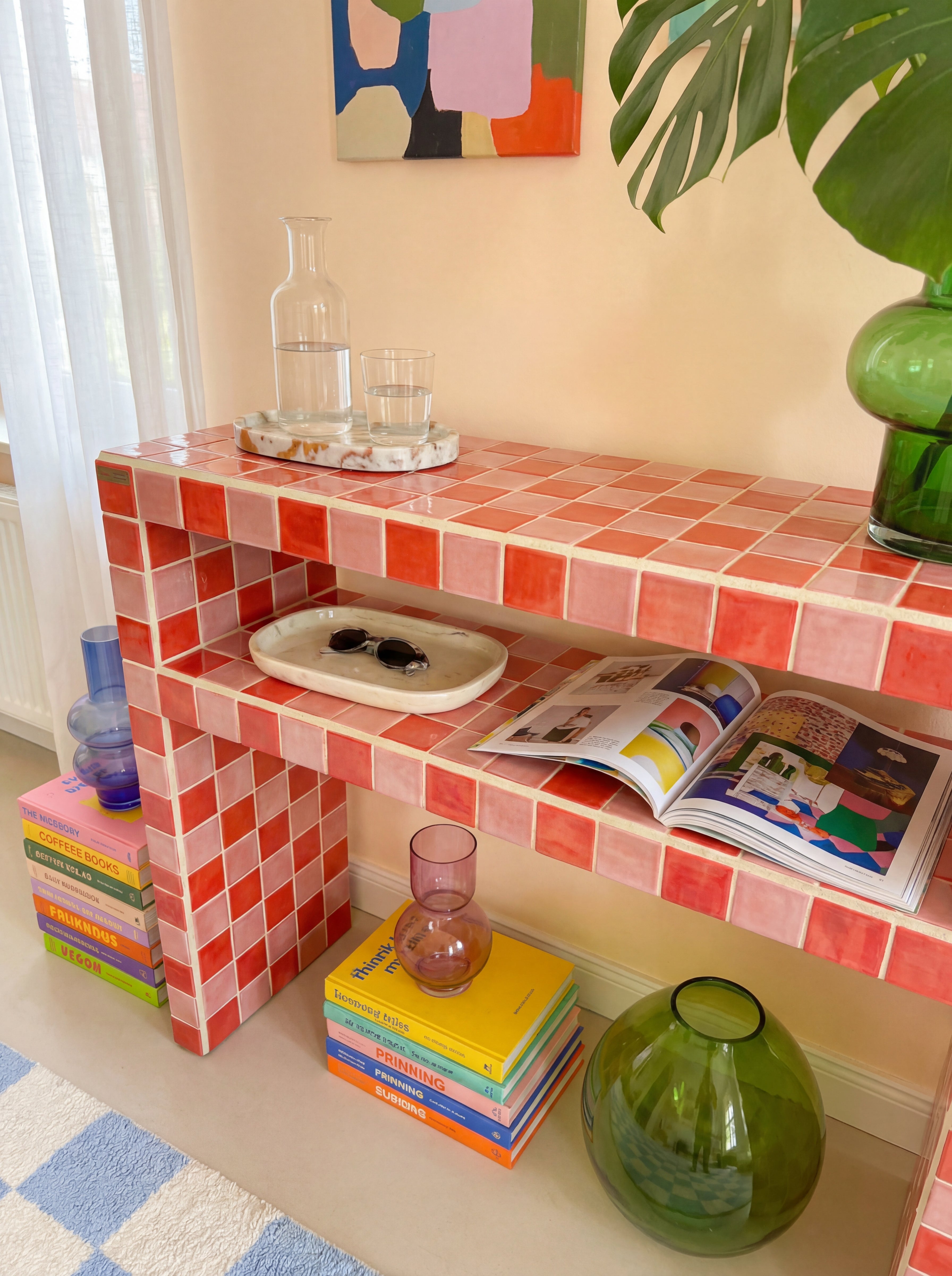 Console Dresser with Shelves