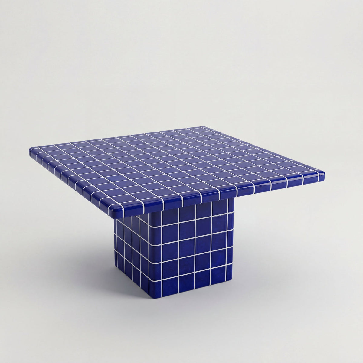 Mellow Square Table in Cobalt Blue | Grid Design