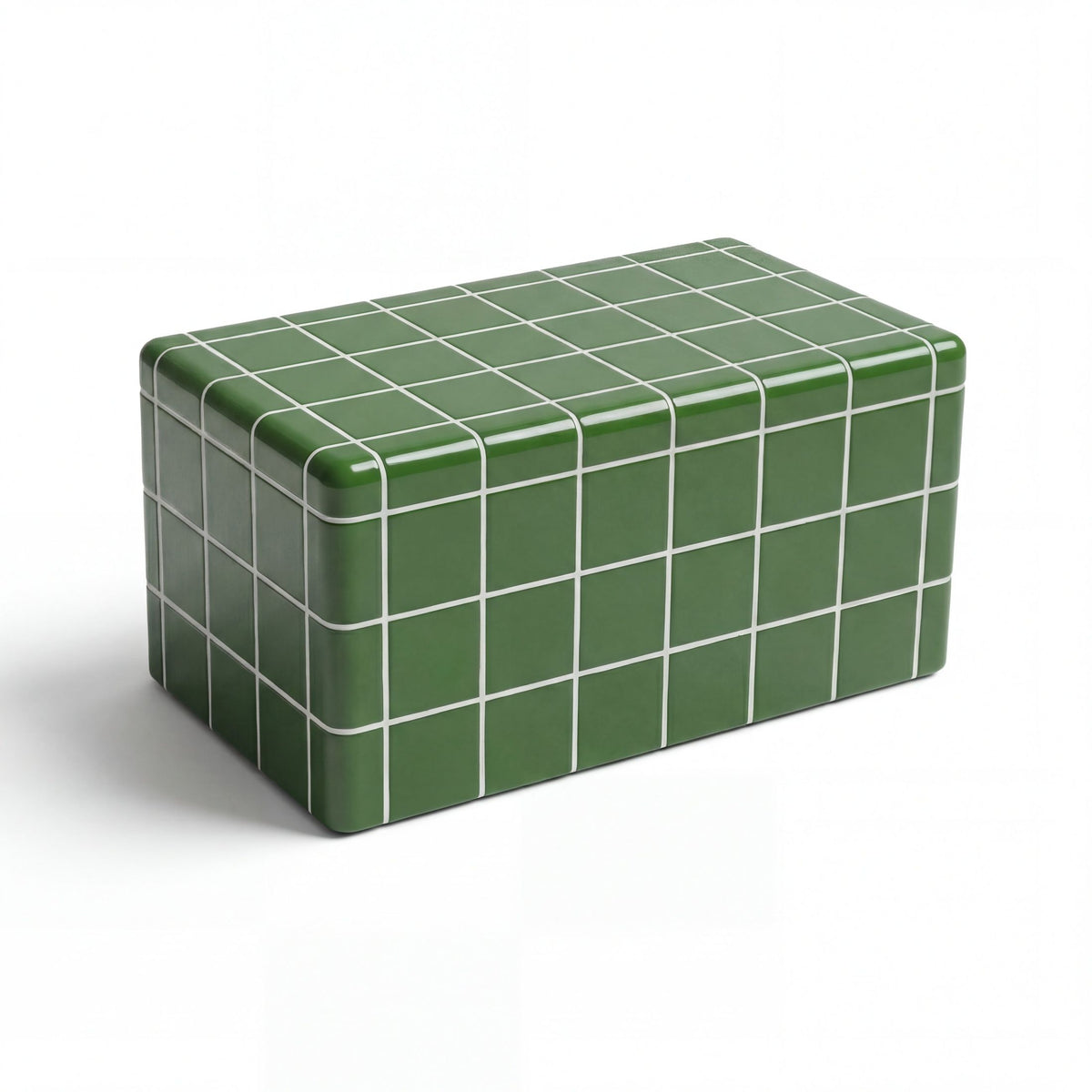 Mellow-Box Coffee Table in Emerald Green | Grid Design