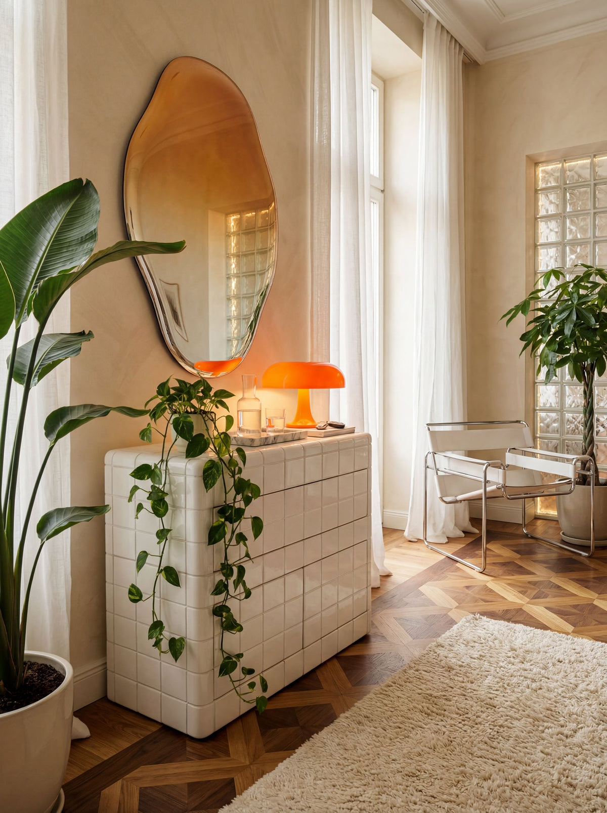 Mellow Dresser in Ivory | Grid Design