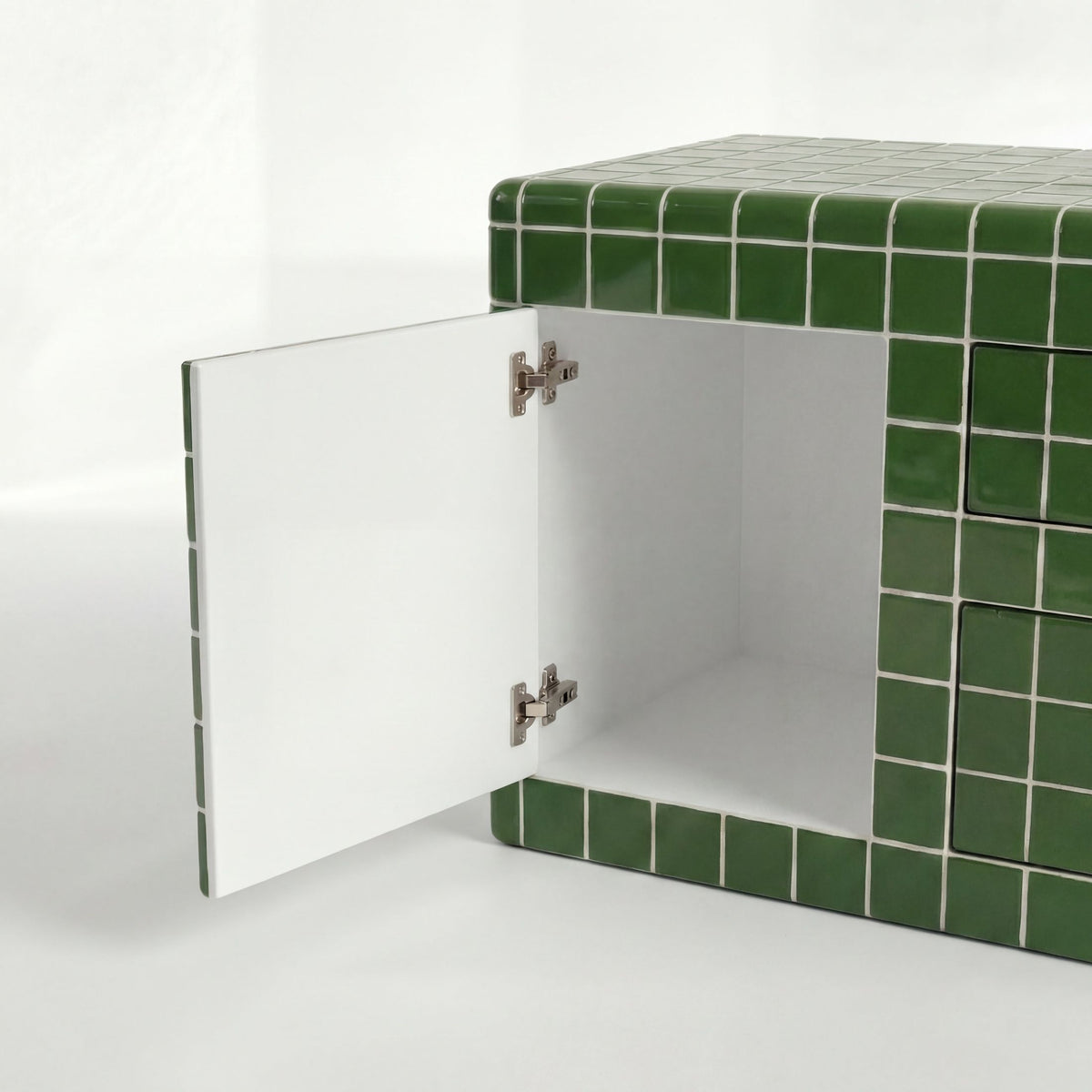 Mellow Kitchen Island in Emerald Green | Grid Design