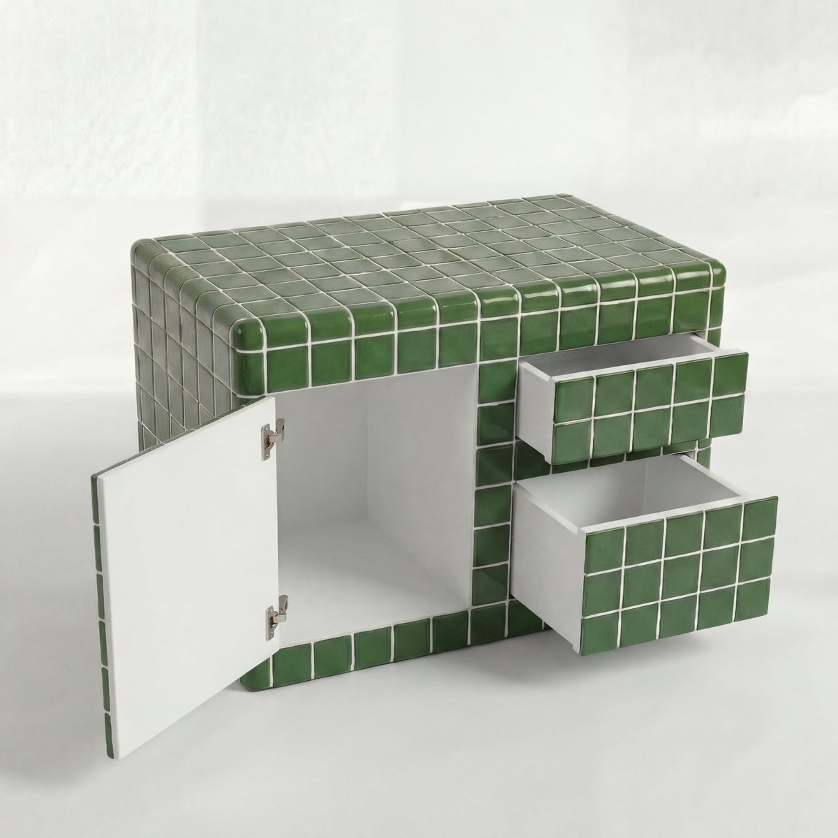 Mellow Kitchen Island in Emerald Green | Grid Design