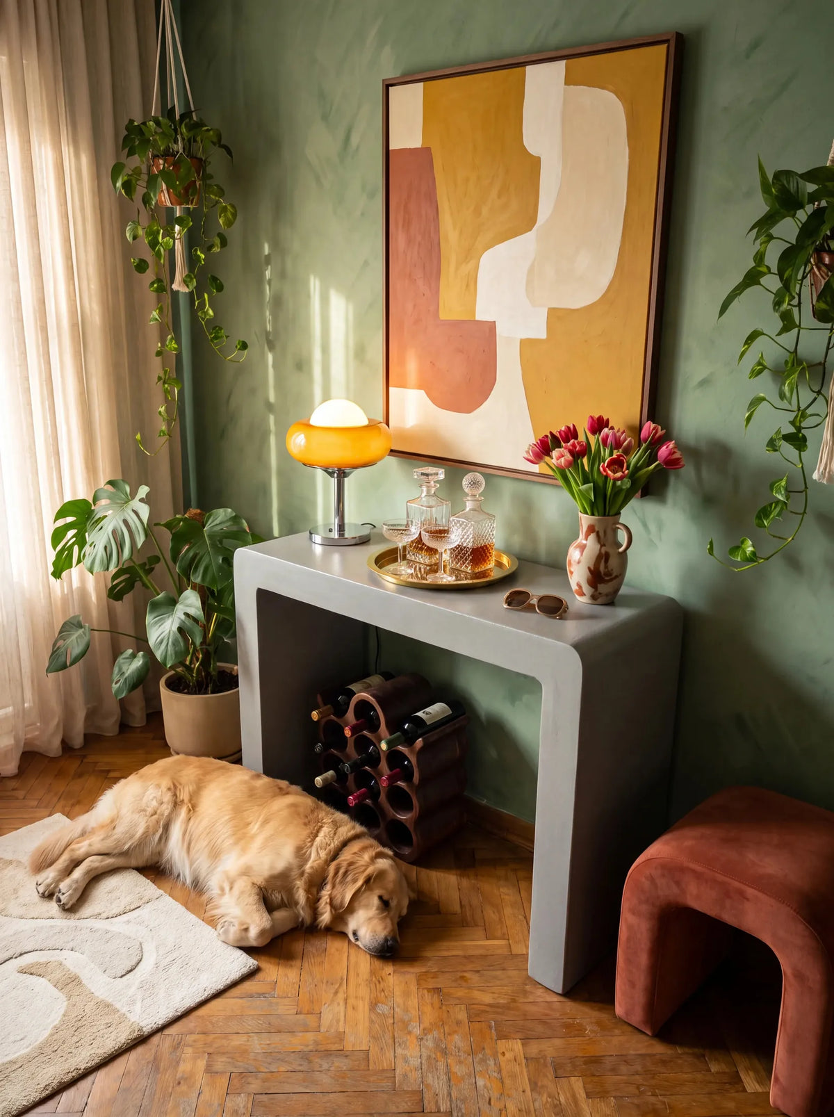 Orbit Bar Table in Grey | Grid Design