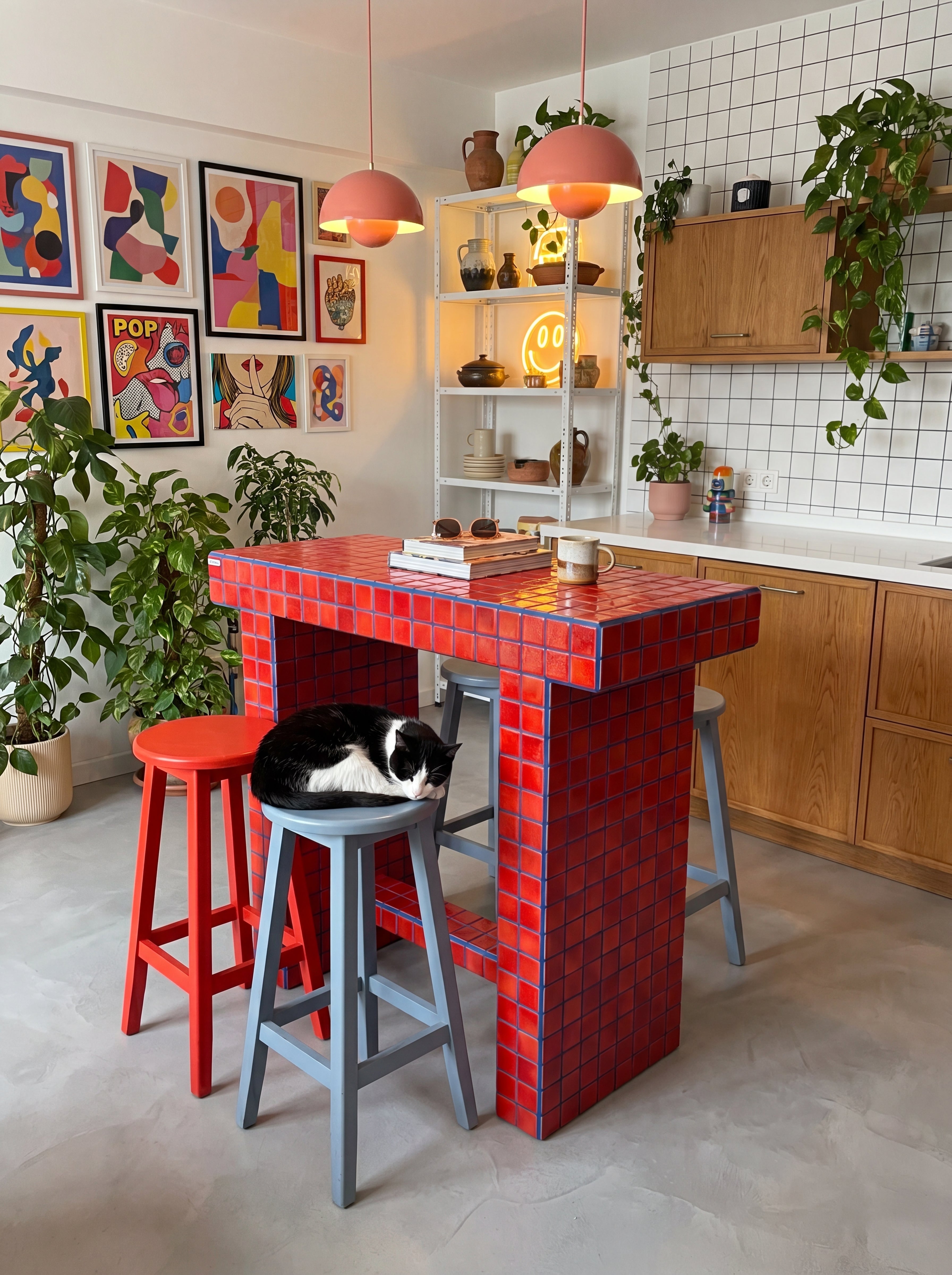 Tiled Bar Table, Bloc