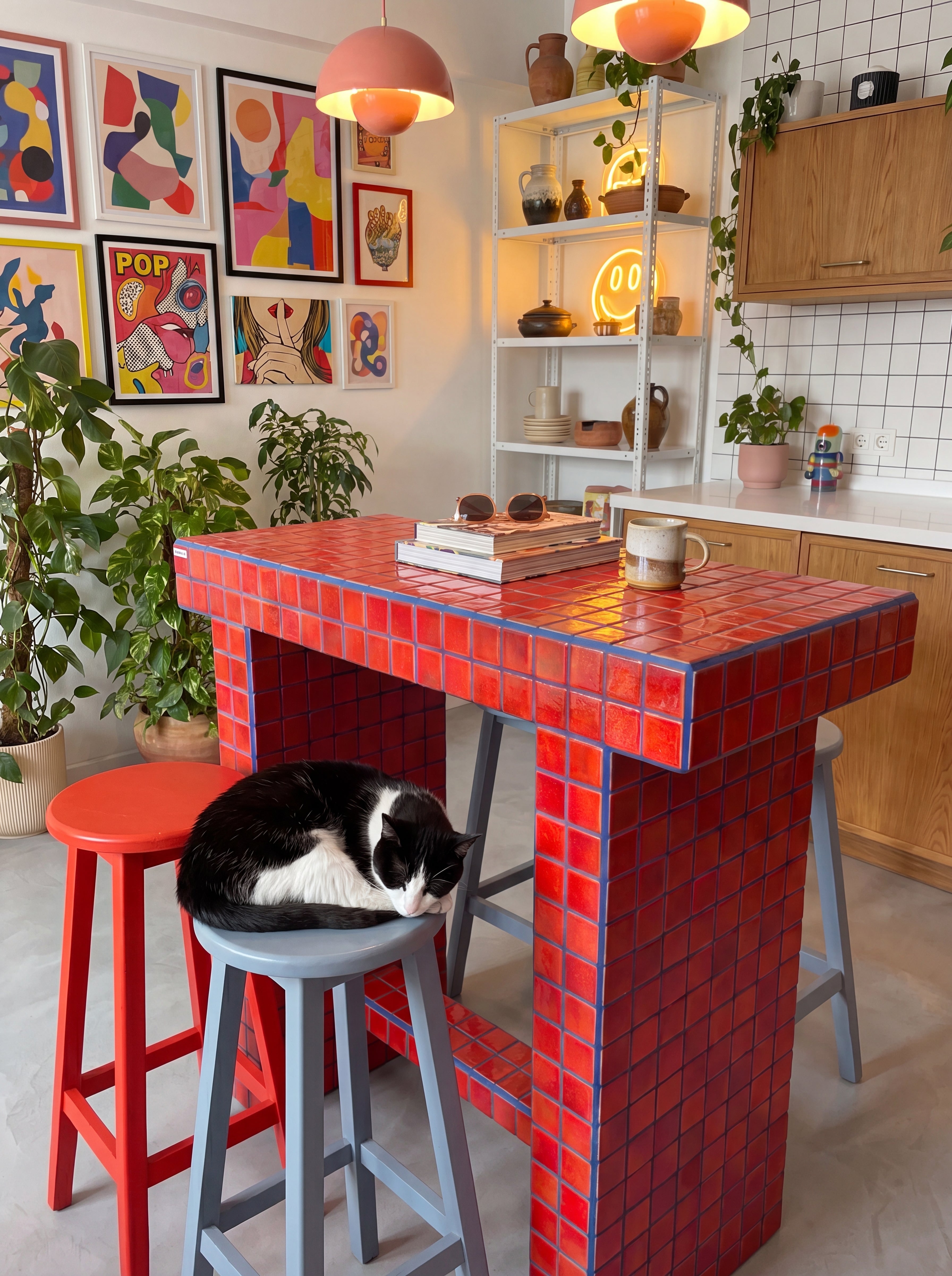 Tiled Bar Table, Bloc