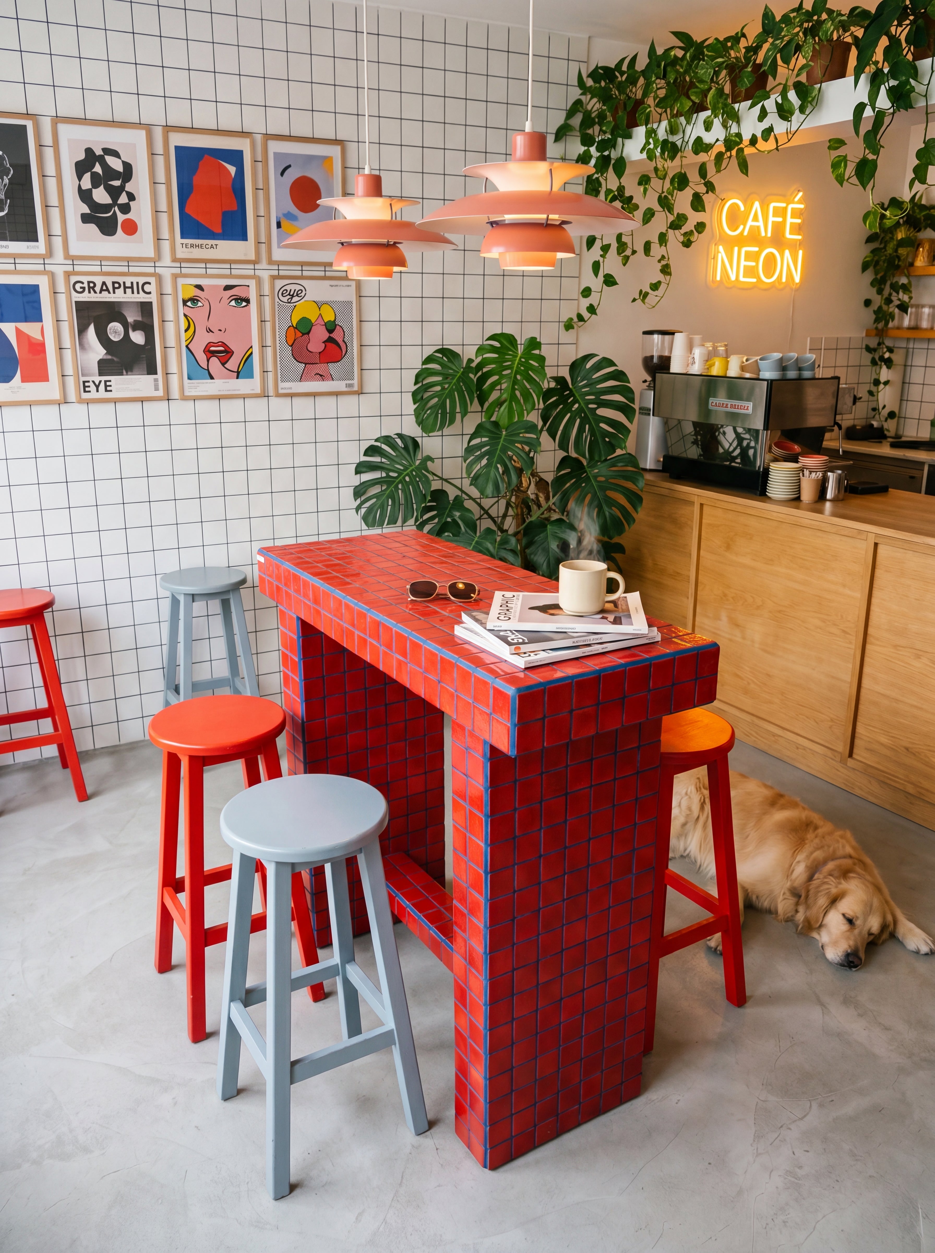 Tiled Bar Table, Bloc