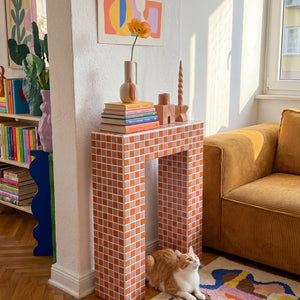 Orange-Pink Checkerboard