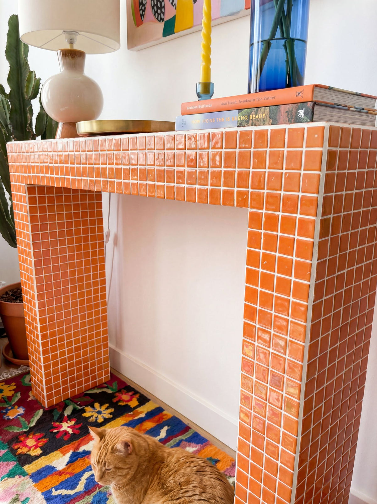 Console Dresser in Orange | Grid Design