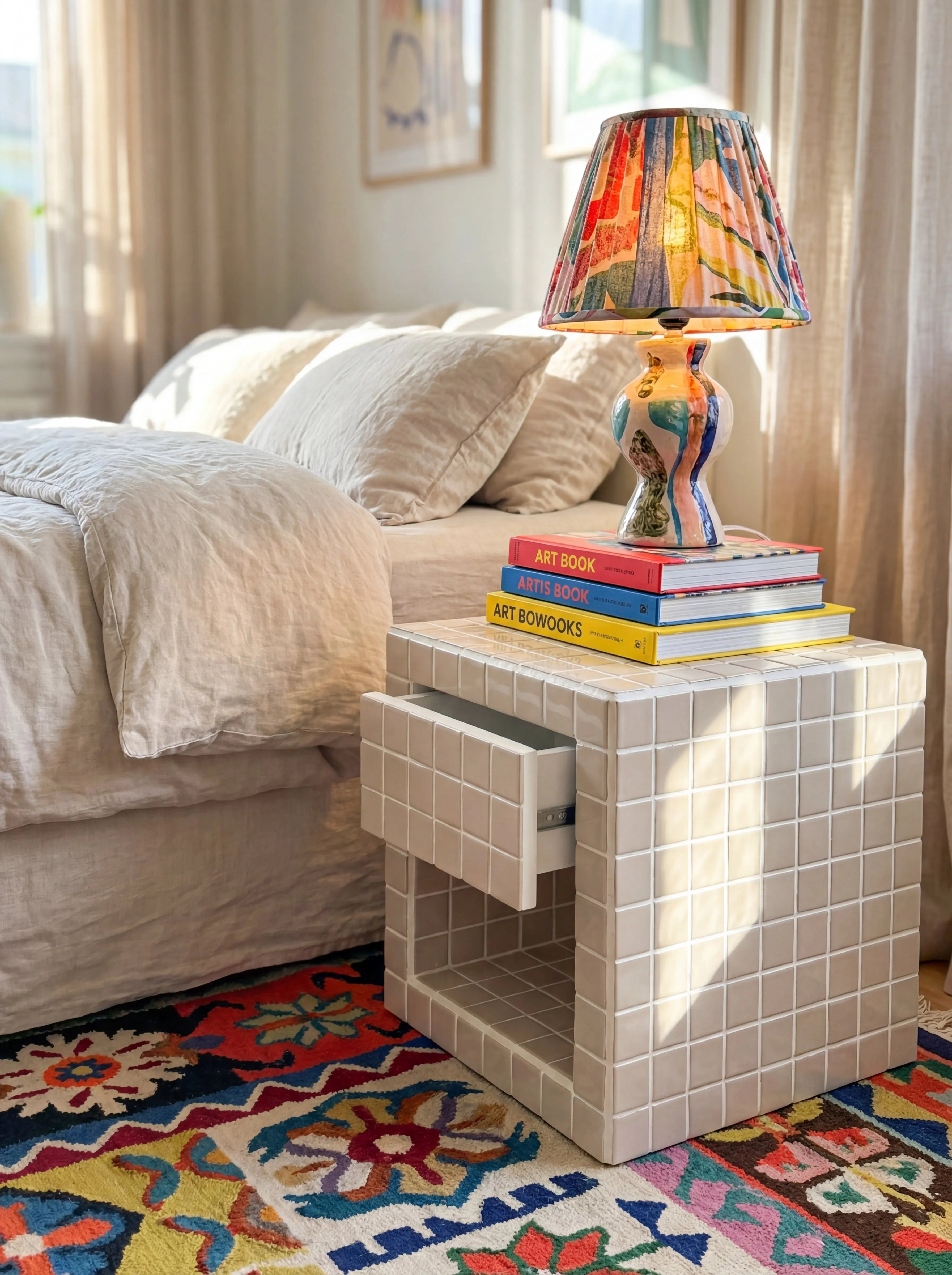 Nitestand Tek Çekmeceli Komodin Grid Design