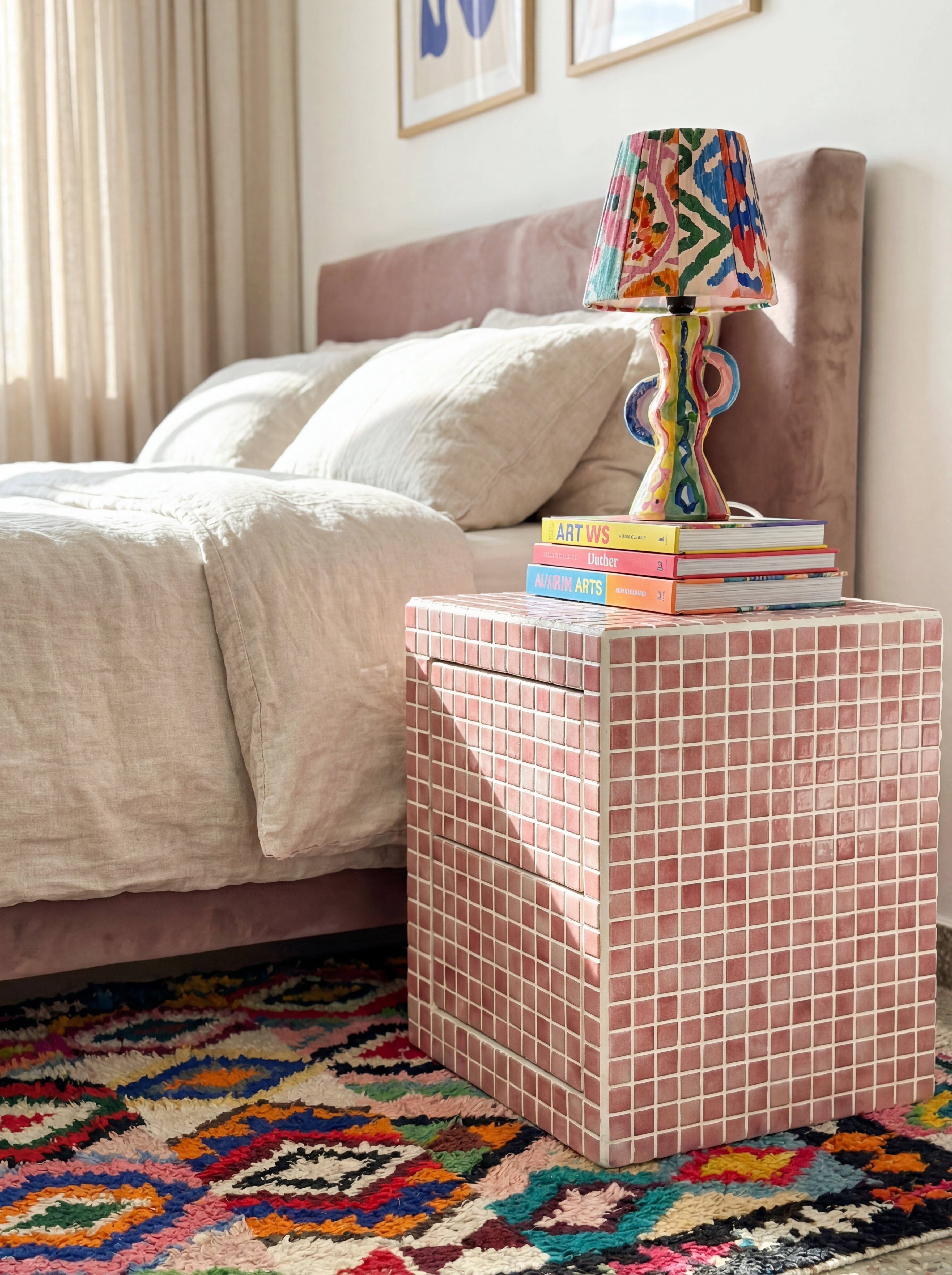 Nitestand Double Drawer Nightstand
