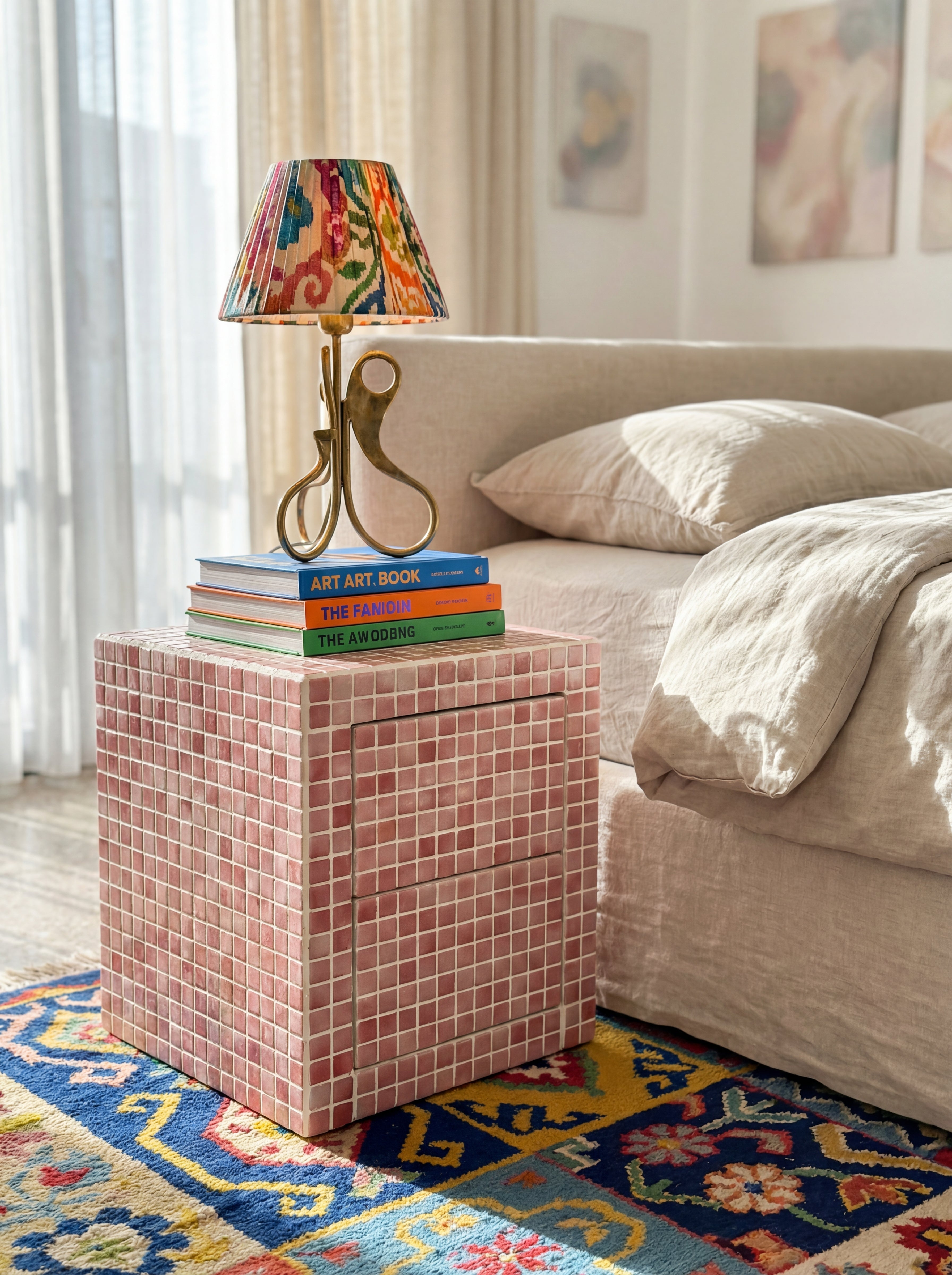 Nitestand Double Drawer Nightstand