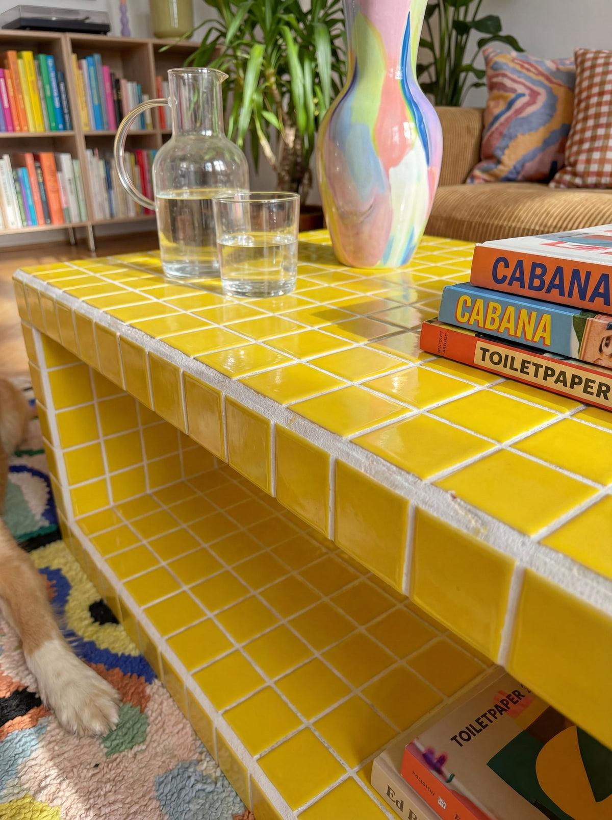 Big Shoey Coffee Table in Yellow | Grid Design
