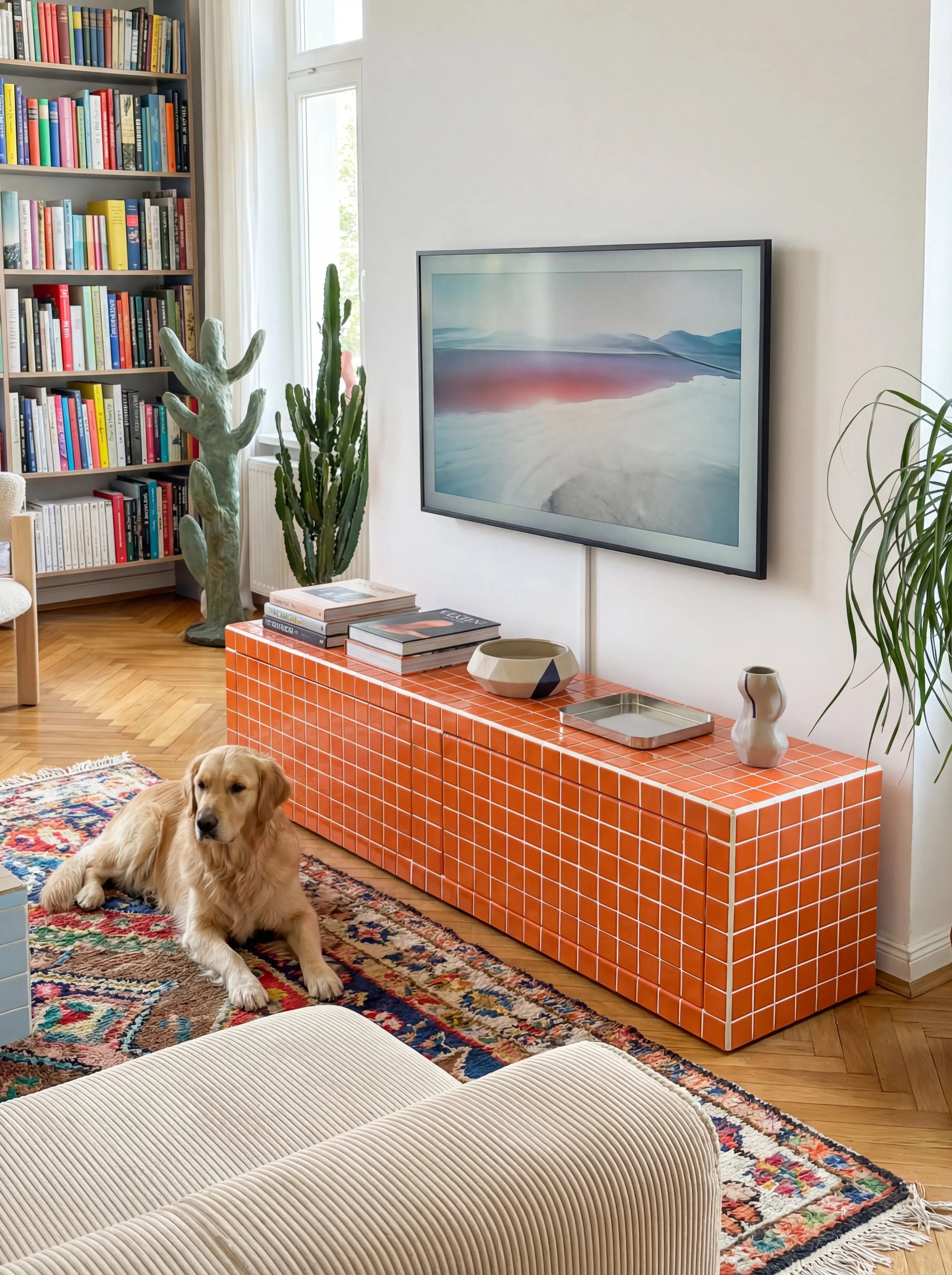 W-Box Çift Çekmeceli Tv Ünitesi Grid Design