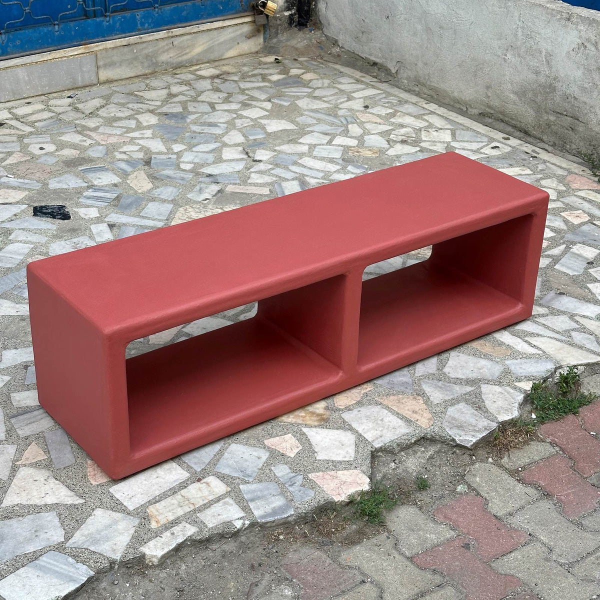 Luno TV Unit in Terra Cotta | Grid Design