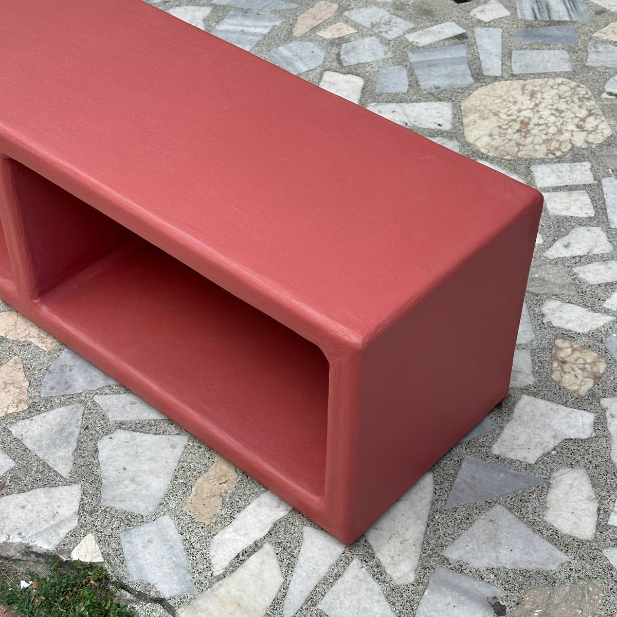 Luno TV Unit in Terra Cotta | Grid Design