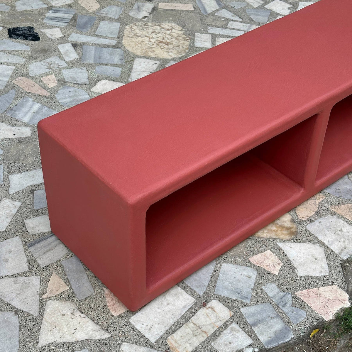 Luno TV Unit in Terra Cotta | Grid Design