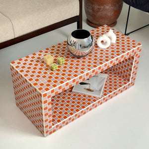 Orange-Pink Checkerboard