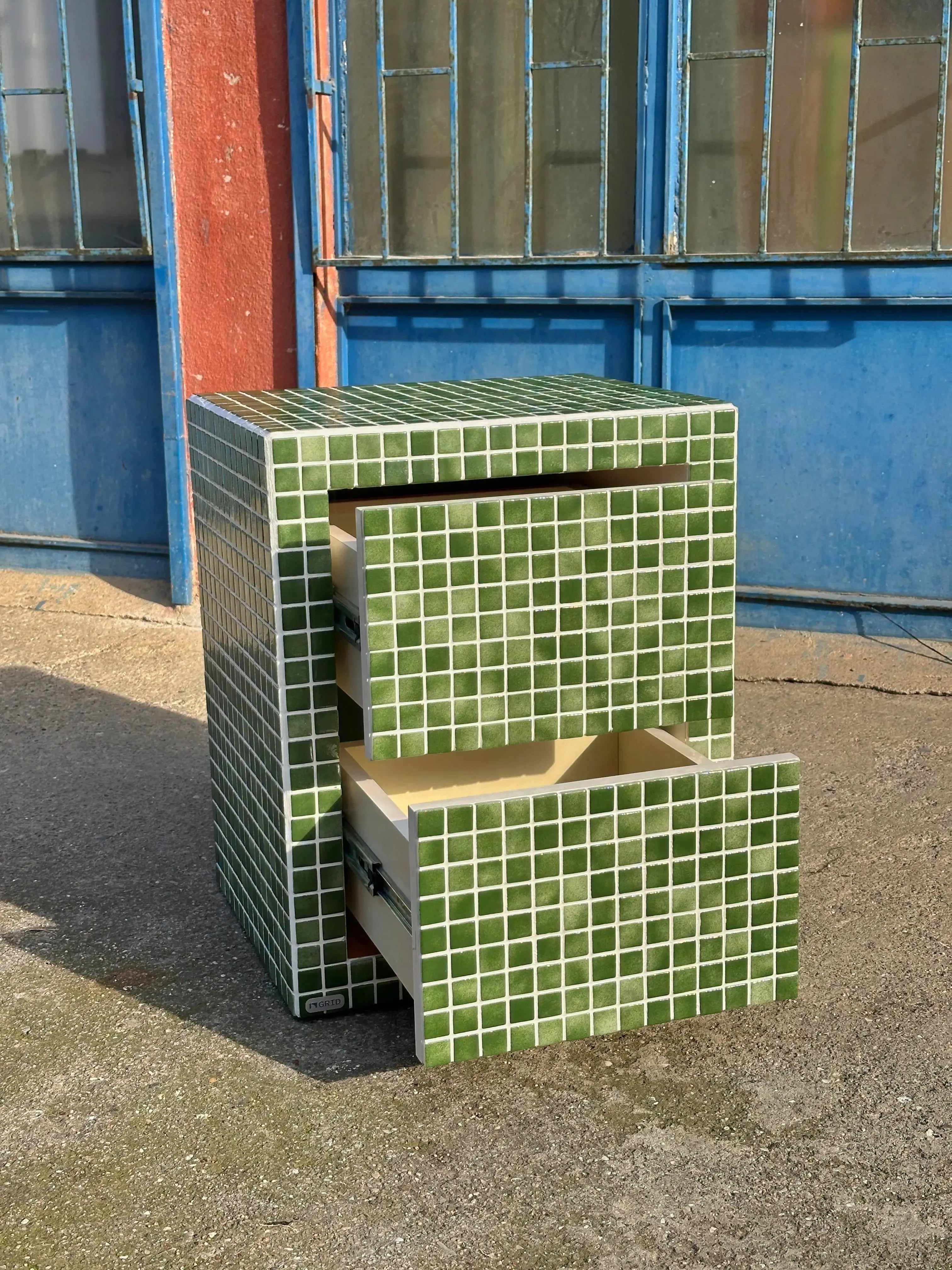 Nitestand Çift Çekmeceli Komodin Grid Design Shop