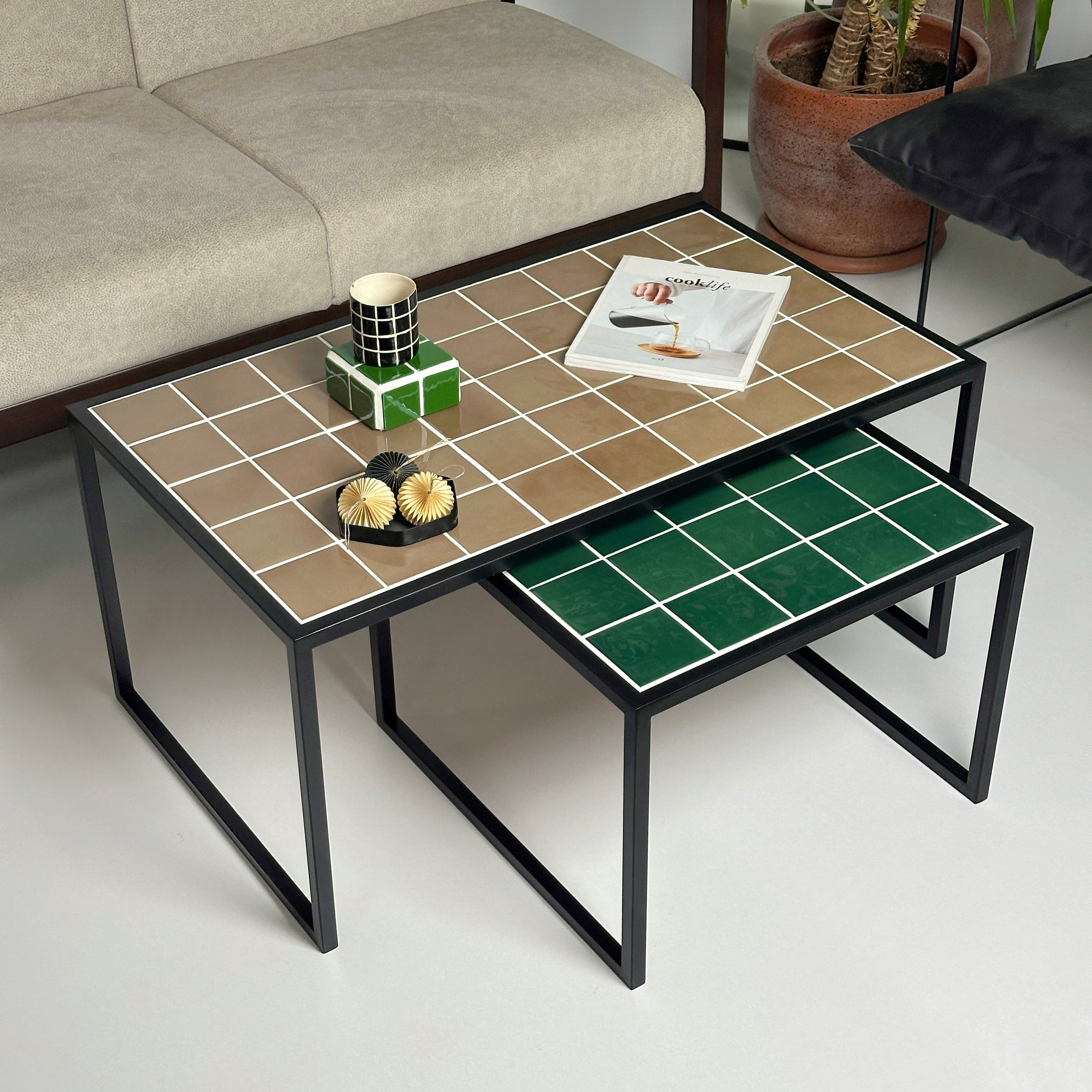 Retro-Mid Twin 2-Seat Coffee Table