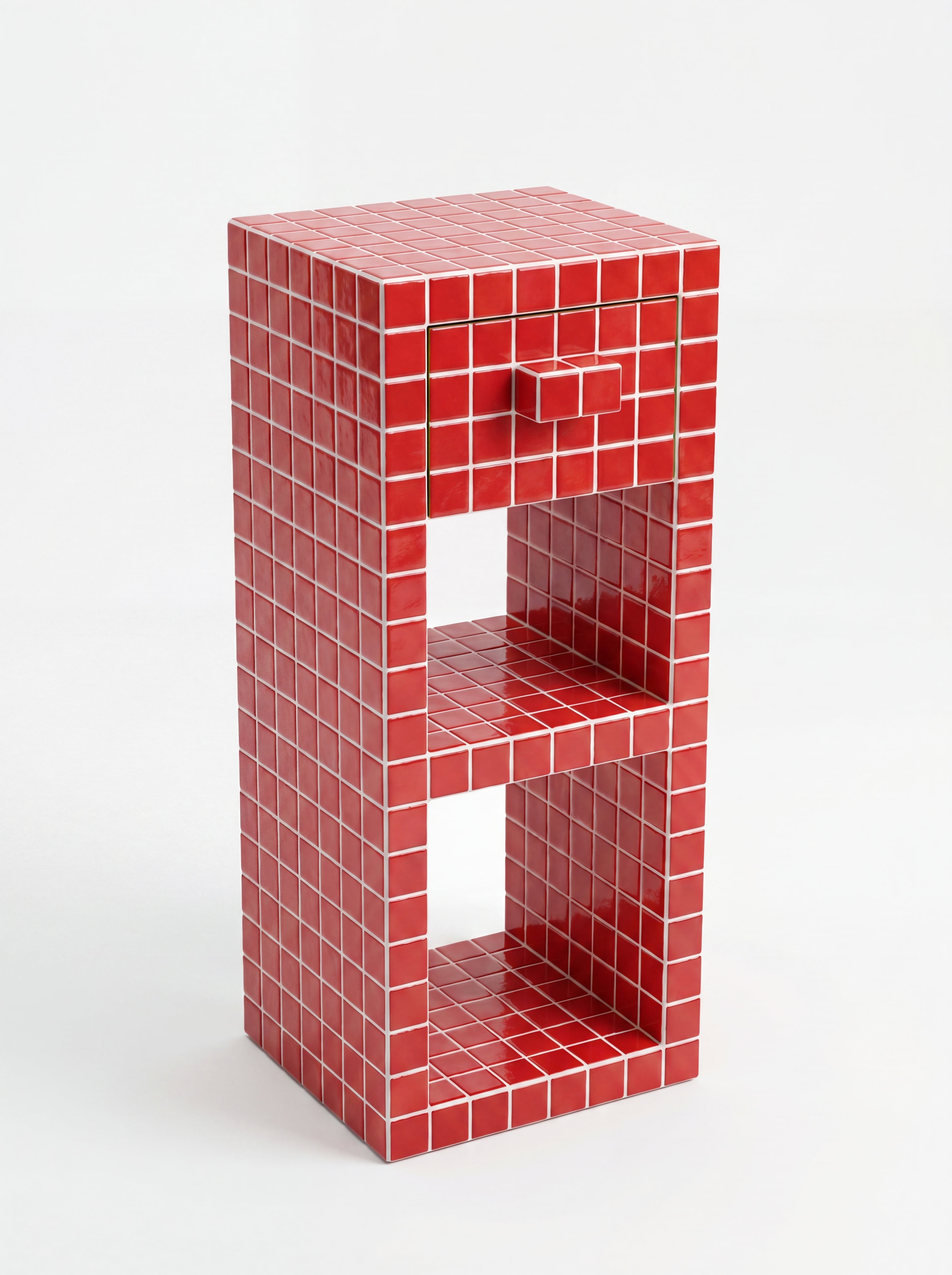Tiled Bookshelf with Drawer, Buky
