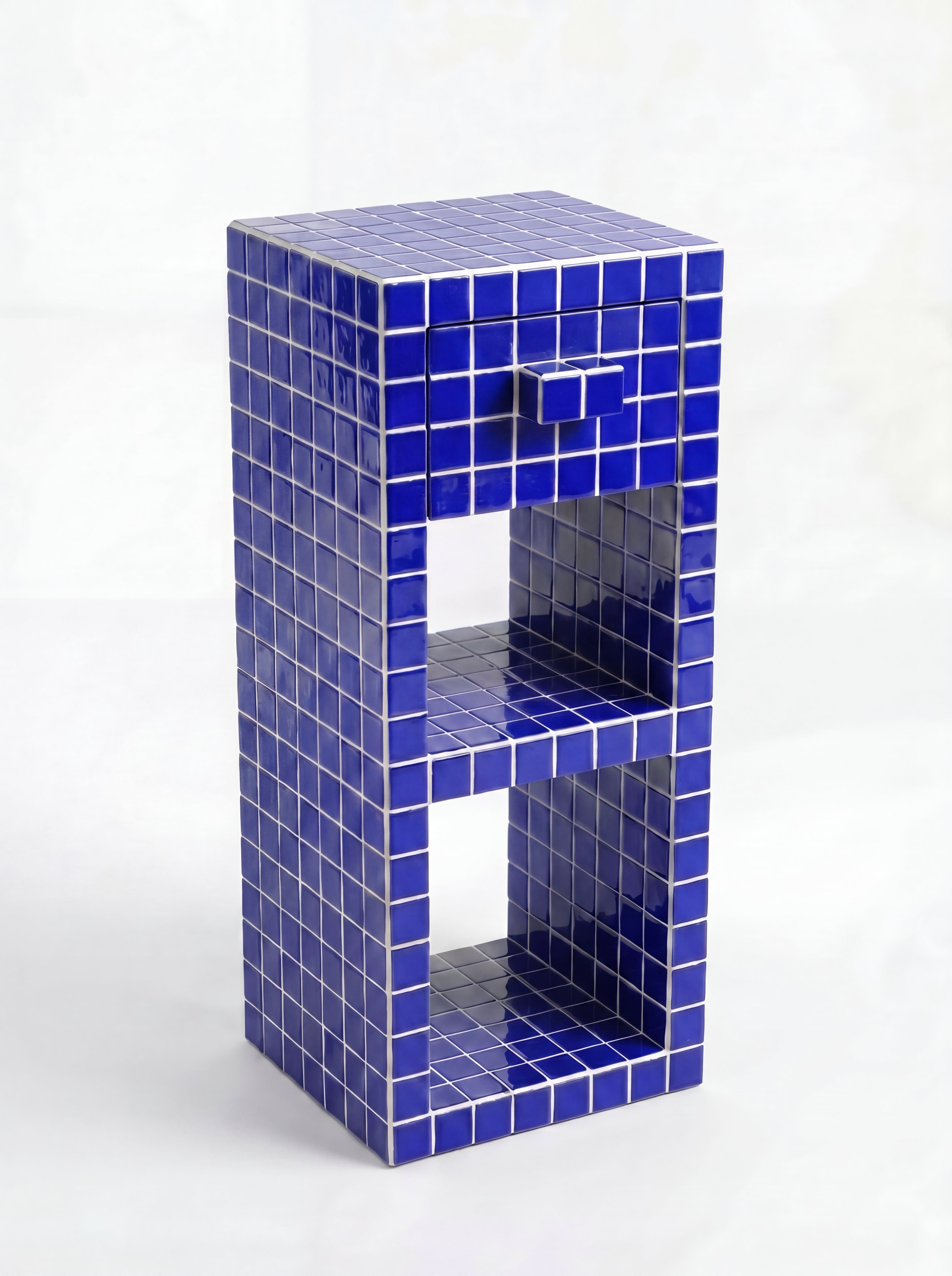 Tiled Bookshelf with Drawer, Buky