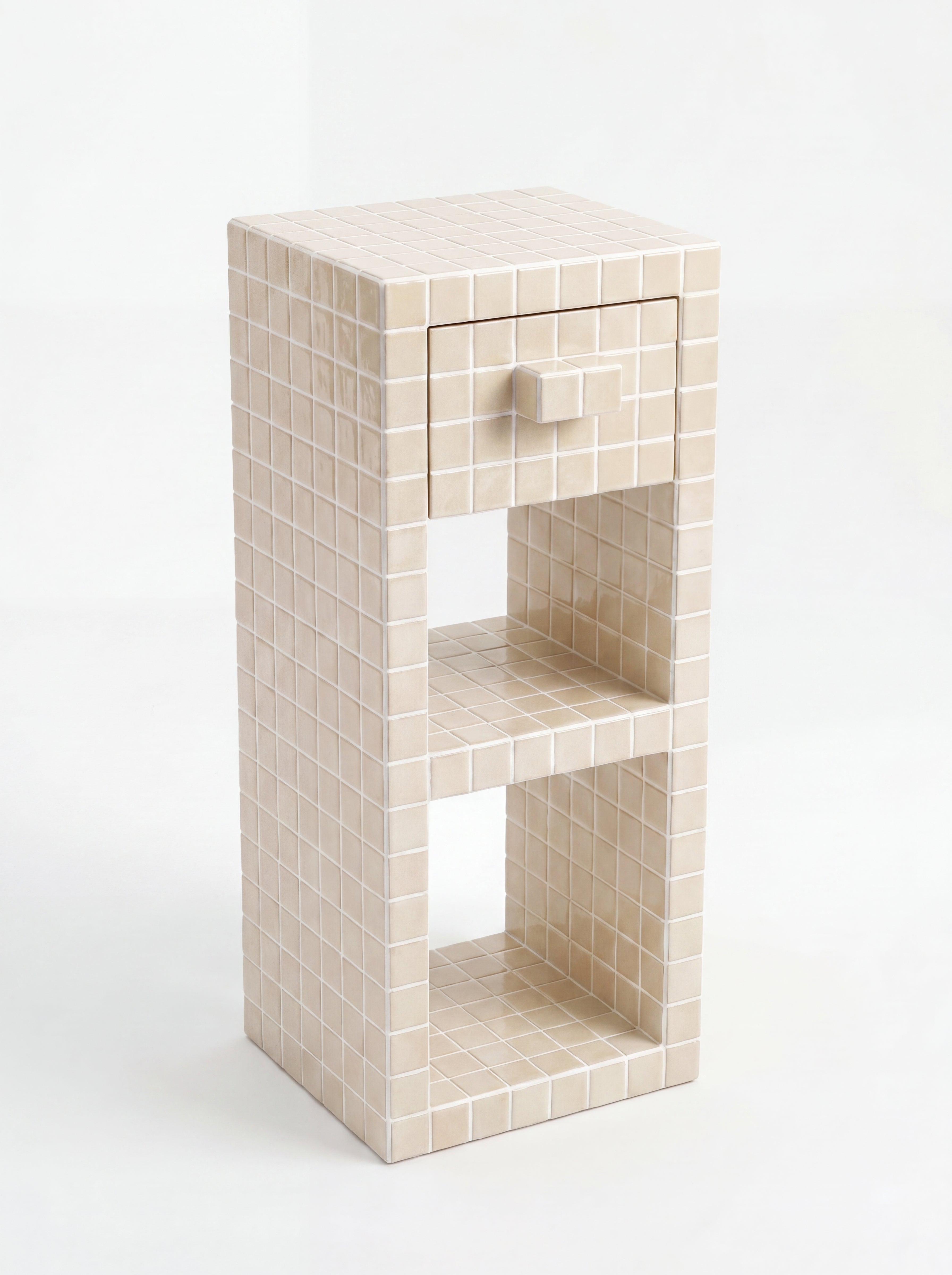 Tiled Bookshelf with Drawer, Buky