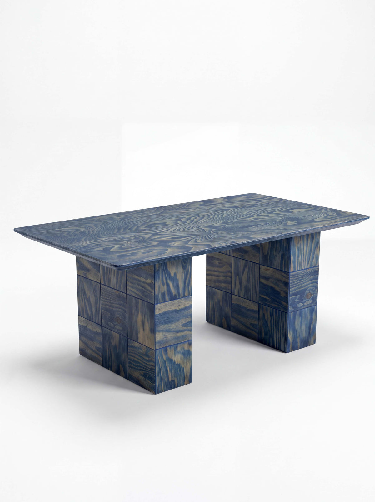 Tetra Wooden Coffee Table for Living Room | Grid Design