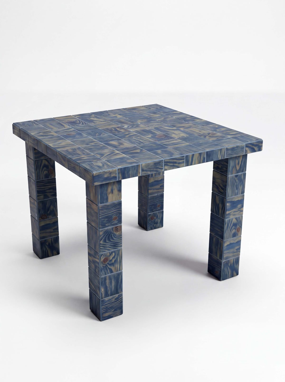 Tetra Checkered Wood Dining Table | Grid Design