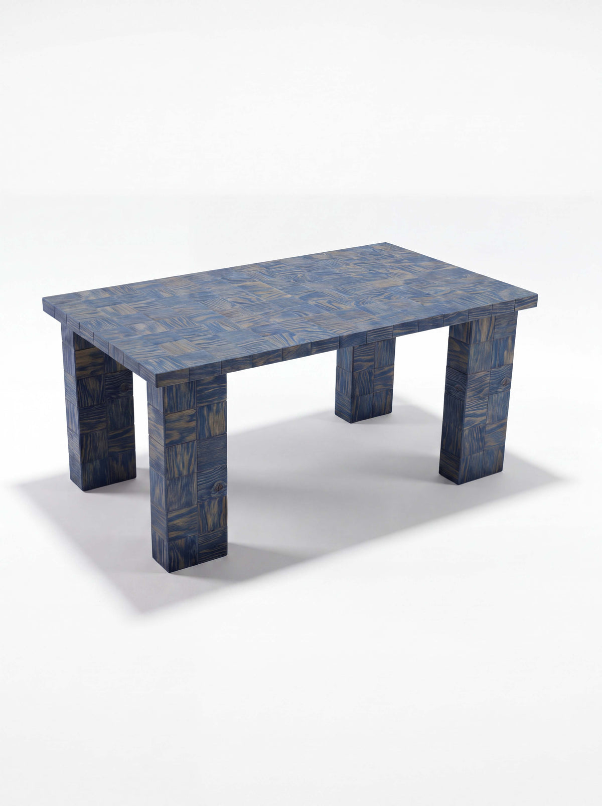 Tetra Modern Tiled Wood Dining Table | Grid Design
