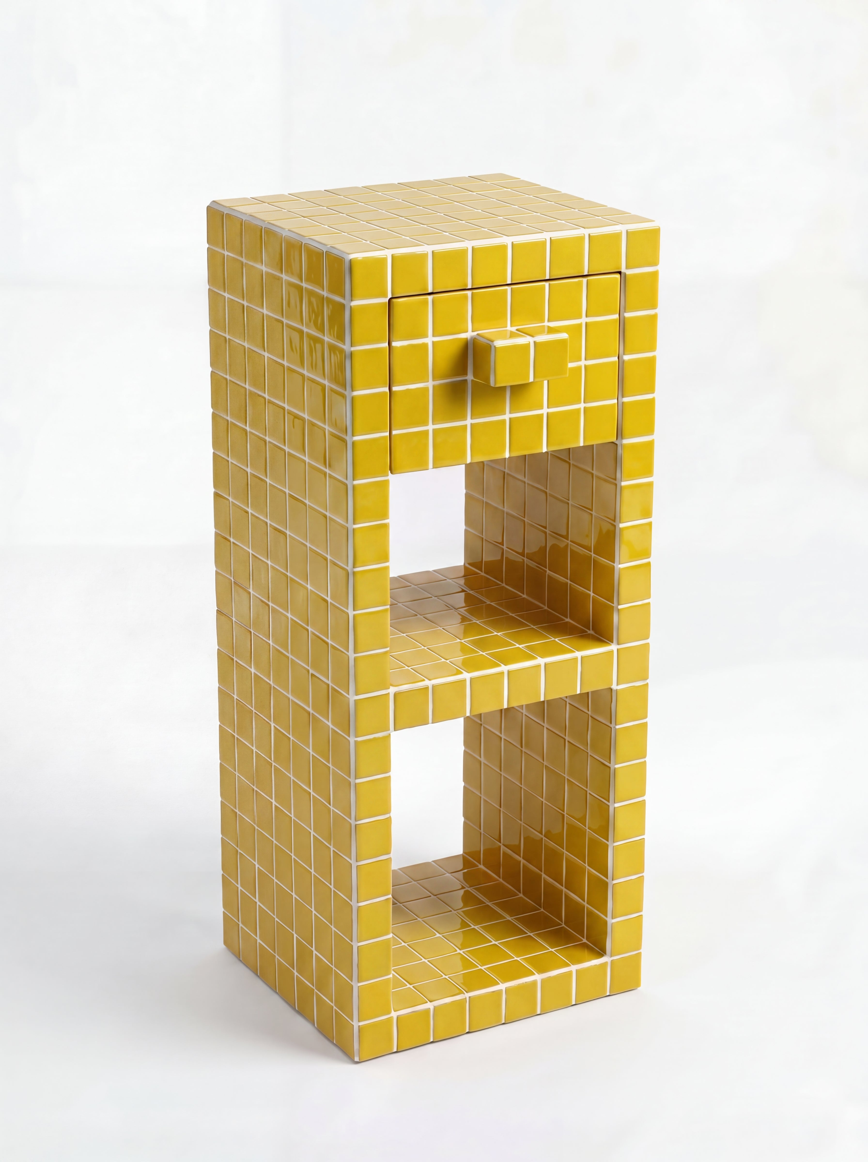 Tiled Bookshelf with Drawer, Buky