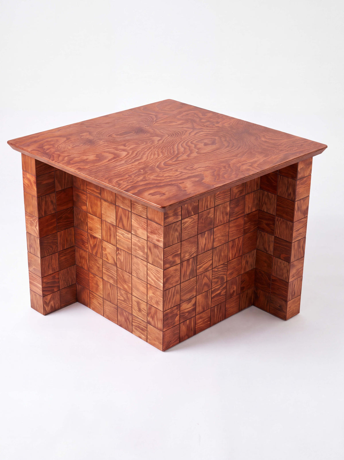 Tetra Modern Kitchen Island Table with Shelves | Grid Design