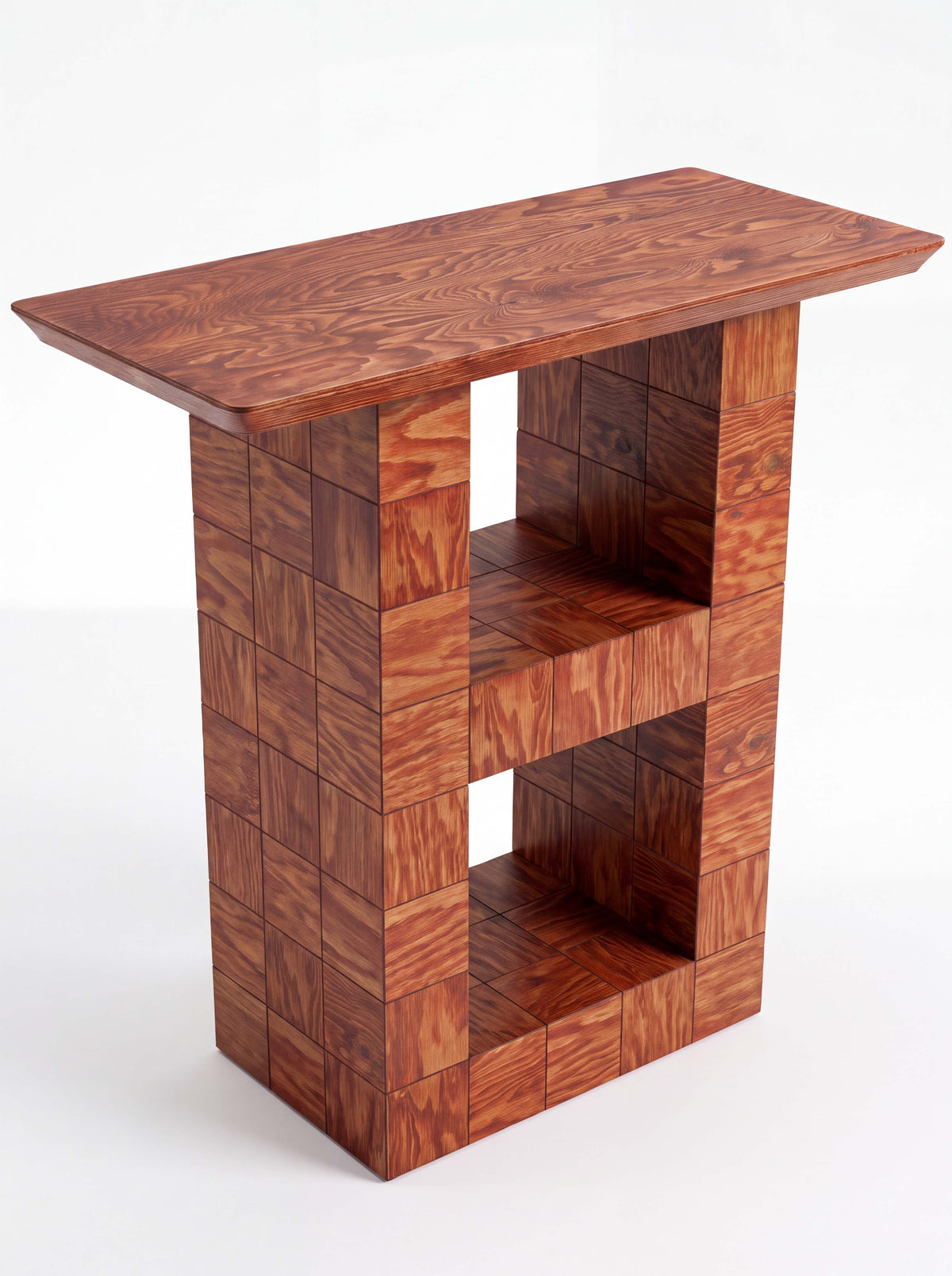 Tetra Modern Wood Console | Grid Design